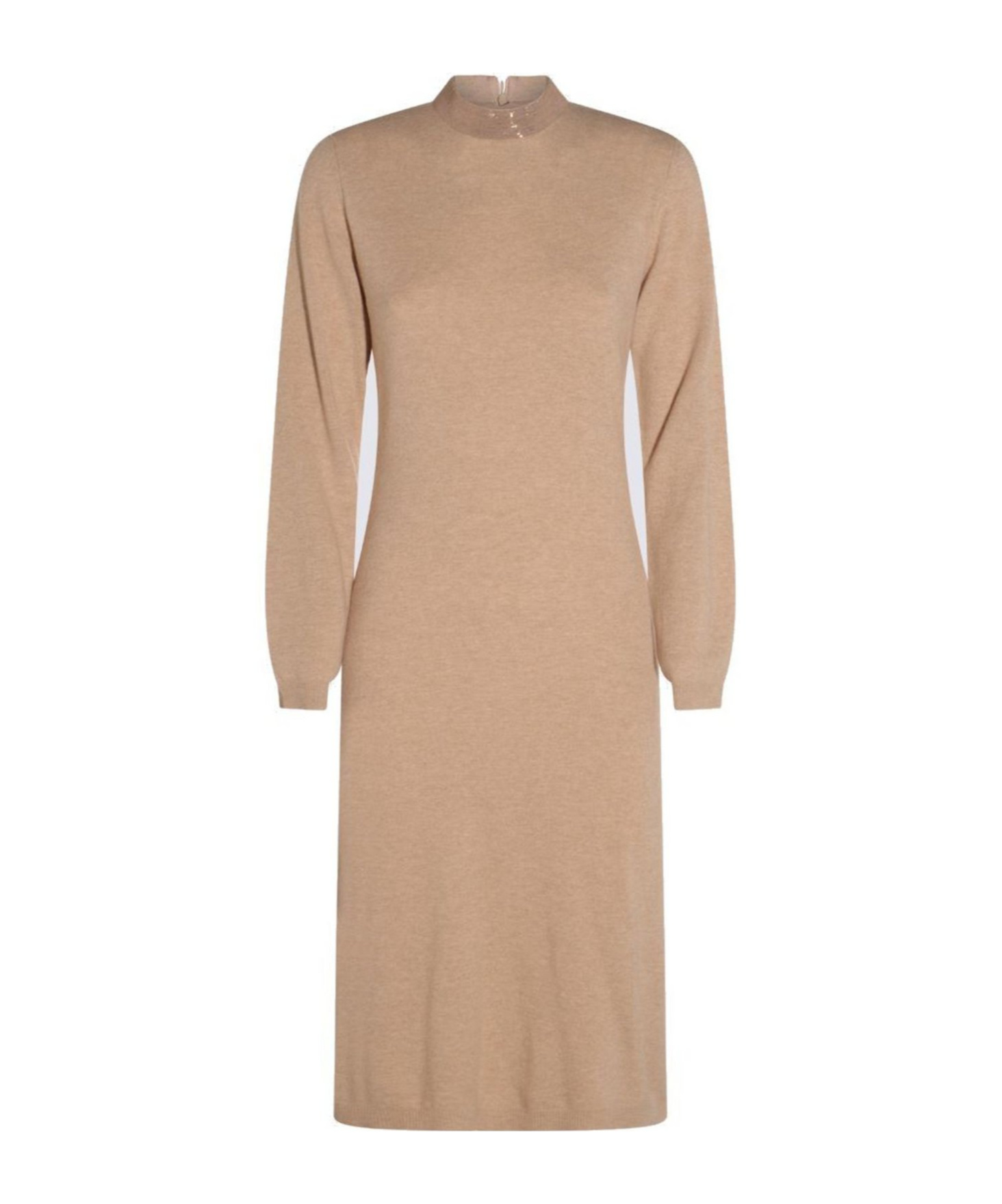 Fabiana Filippi Knee Length Dress Long Sleeves In Brown