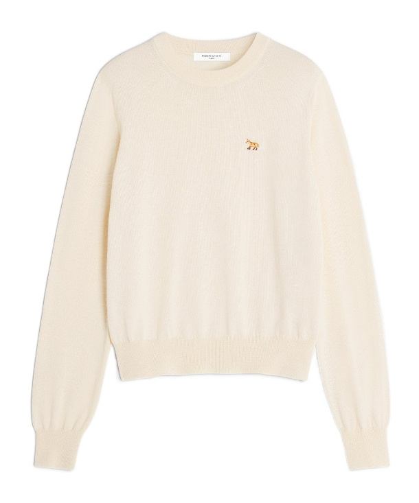 Maison Kitsuné Baby Fox Merino Regular Jumper In Neutral