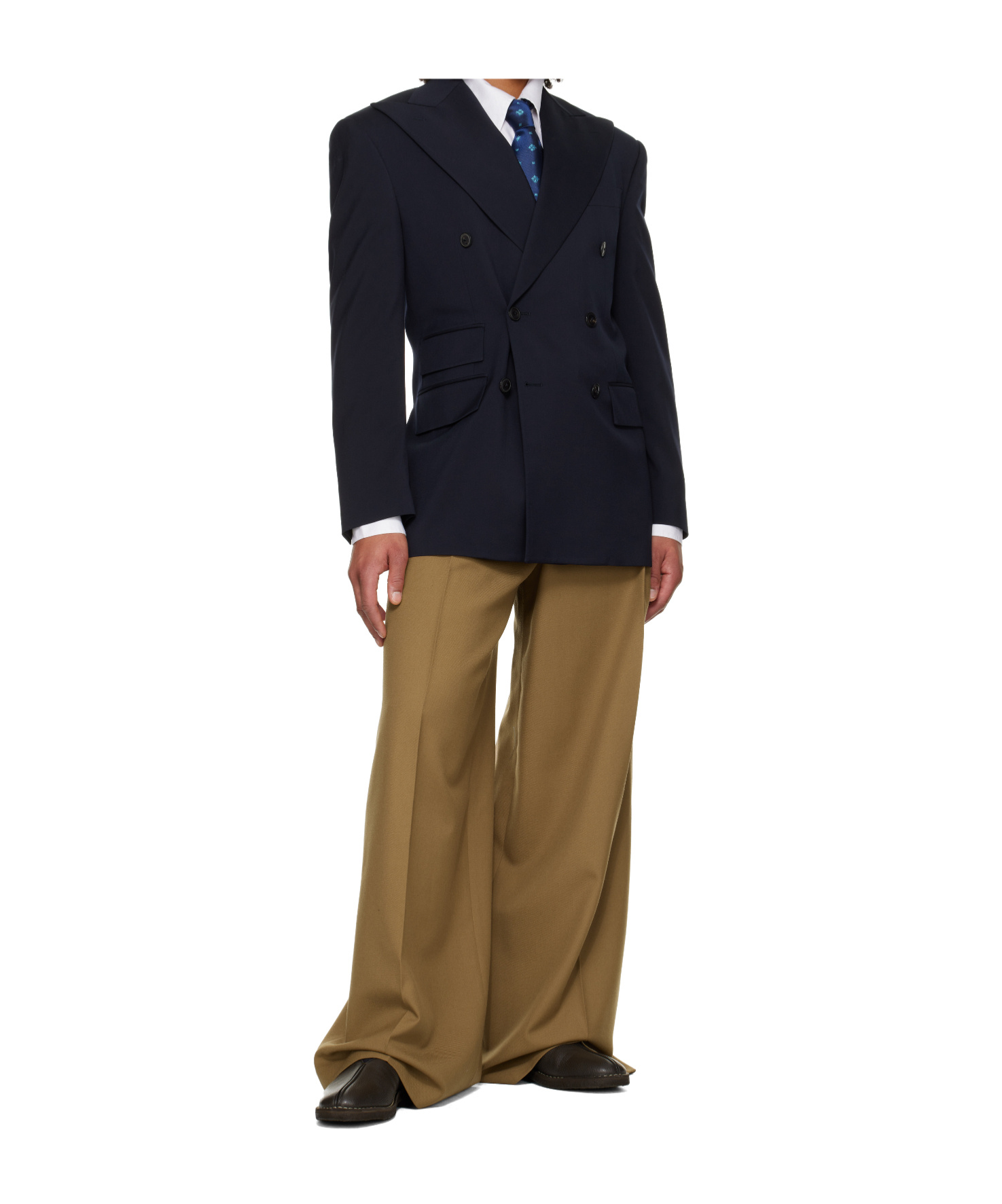 Vivienne Westwood Navy Silk Tie In Blue