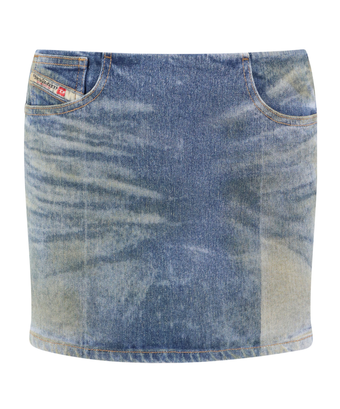 Diesel Mini Skirt By De-p In Gray