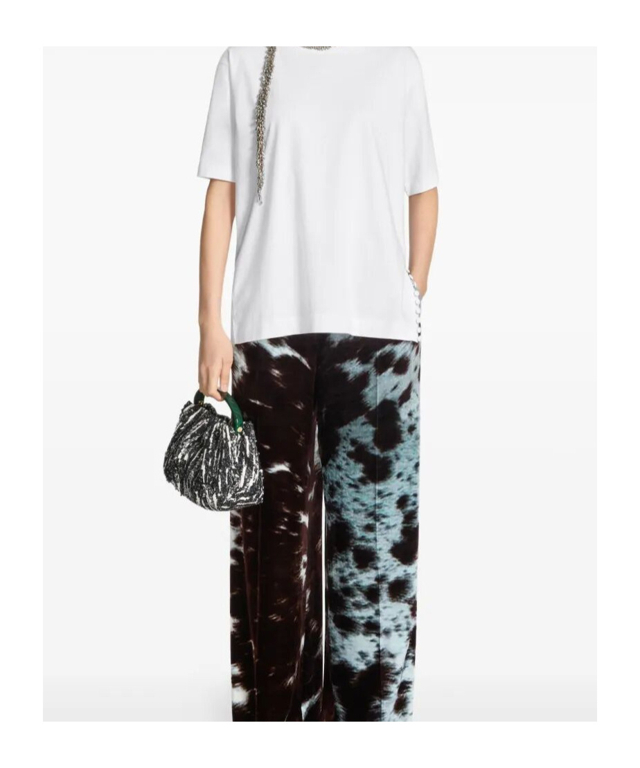 Dries Van Noten Small Pleated Jacquard With Resin Handle Bags In Black