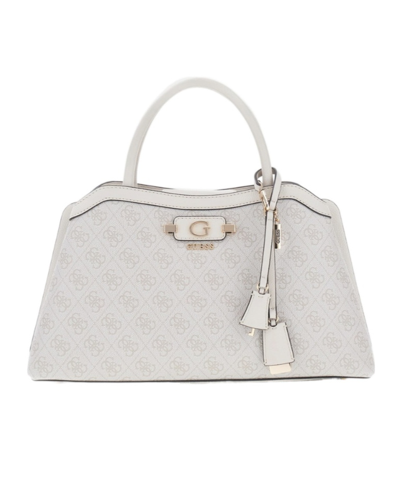 Guess Lindsey Satchel Bag In Sand
