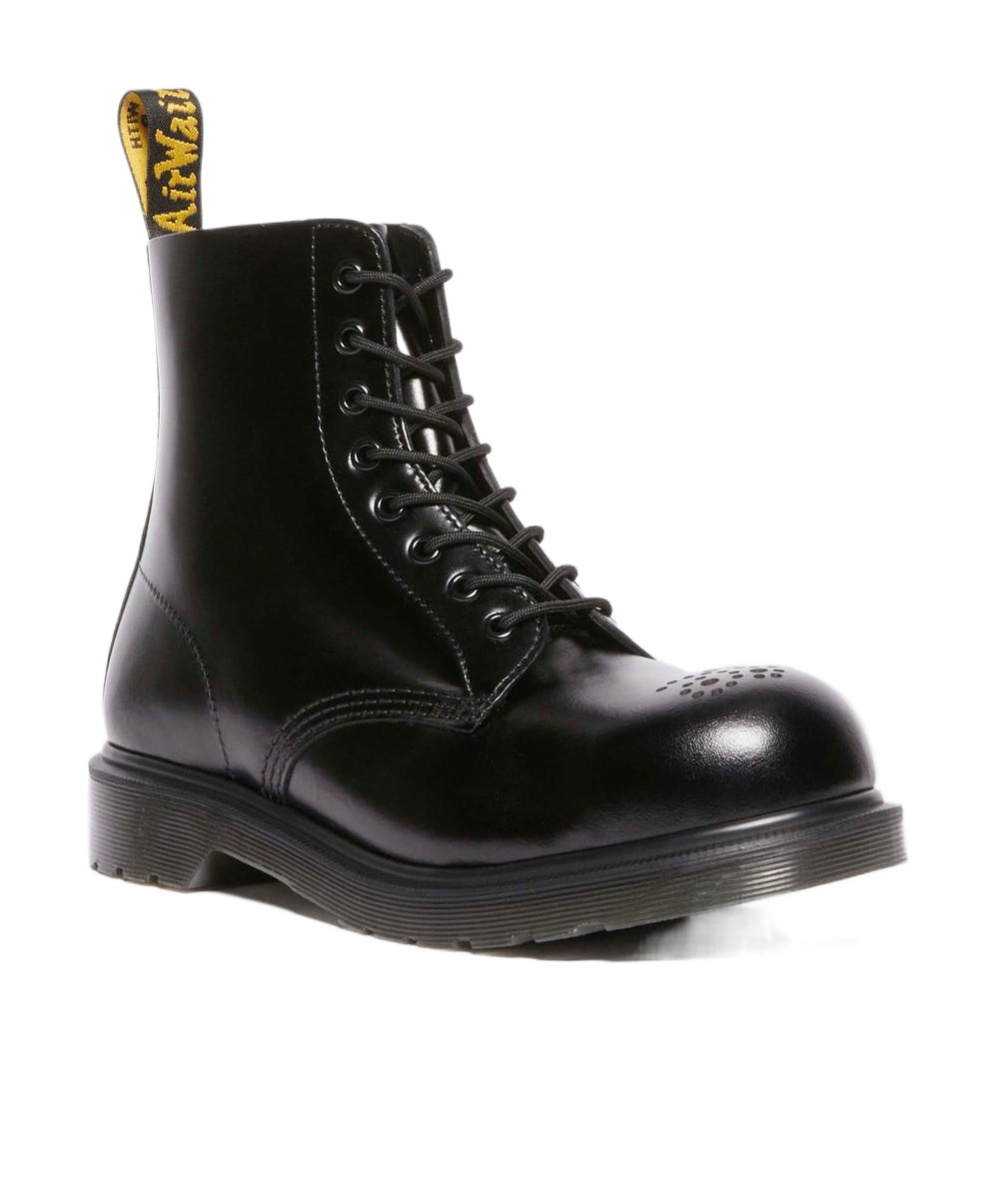 Dr. Martens' Strap-up Martin Boots In Black