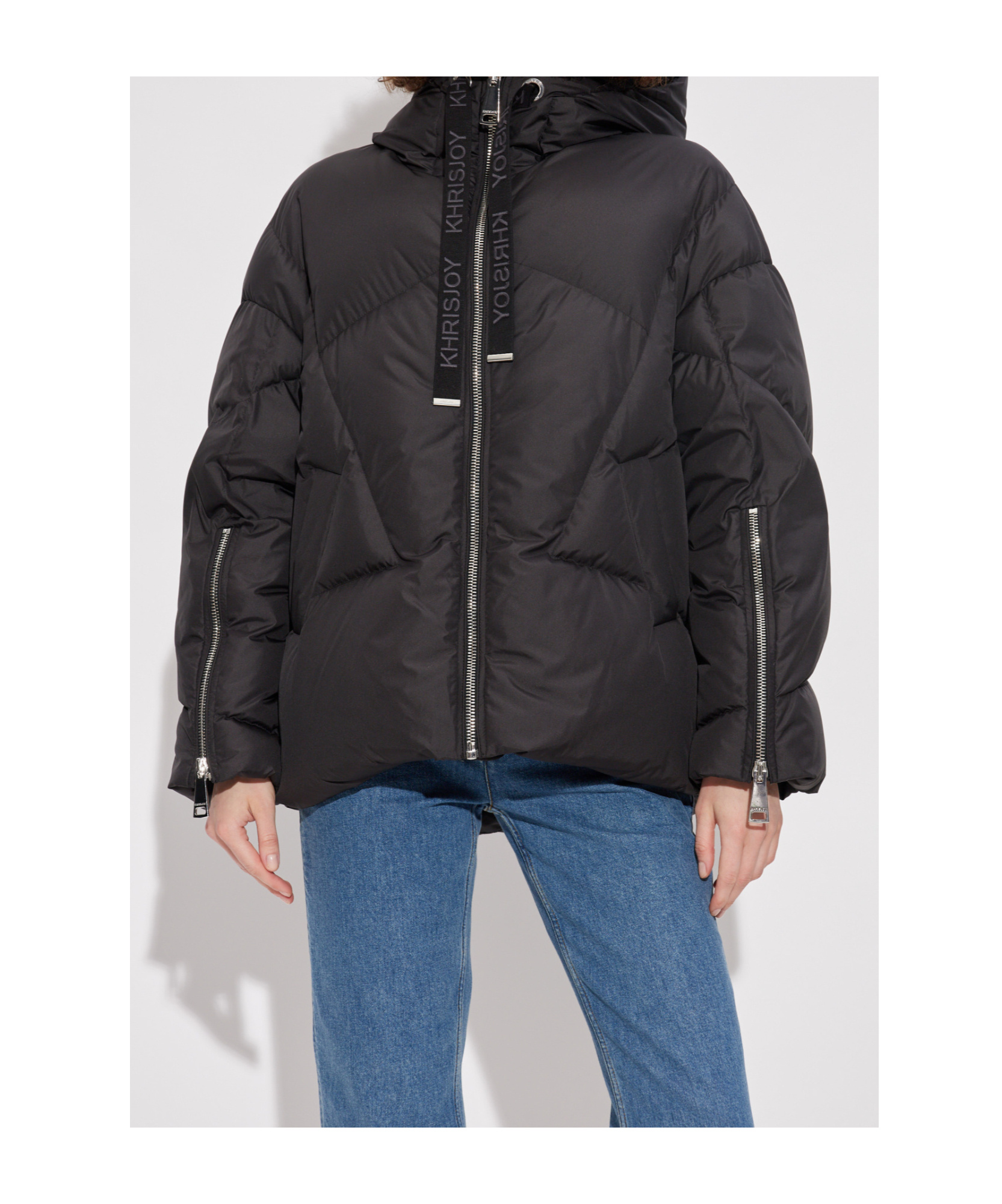 Khrisjoy Long Sleeve Down Jacket In Black