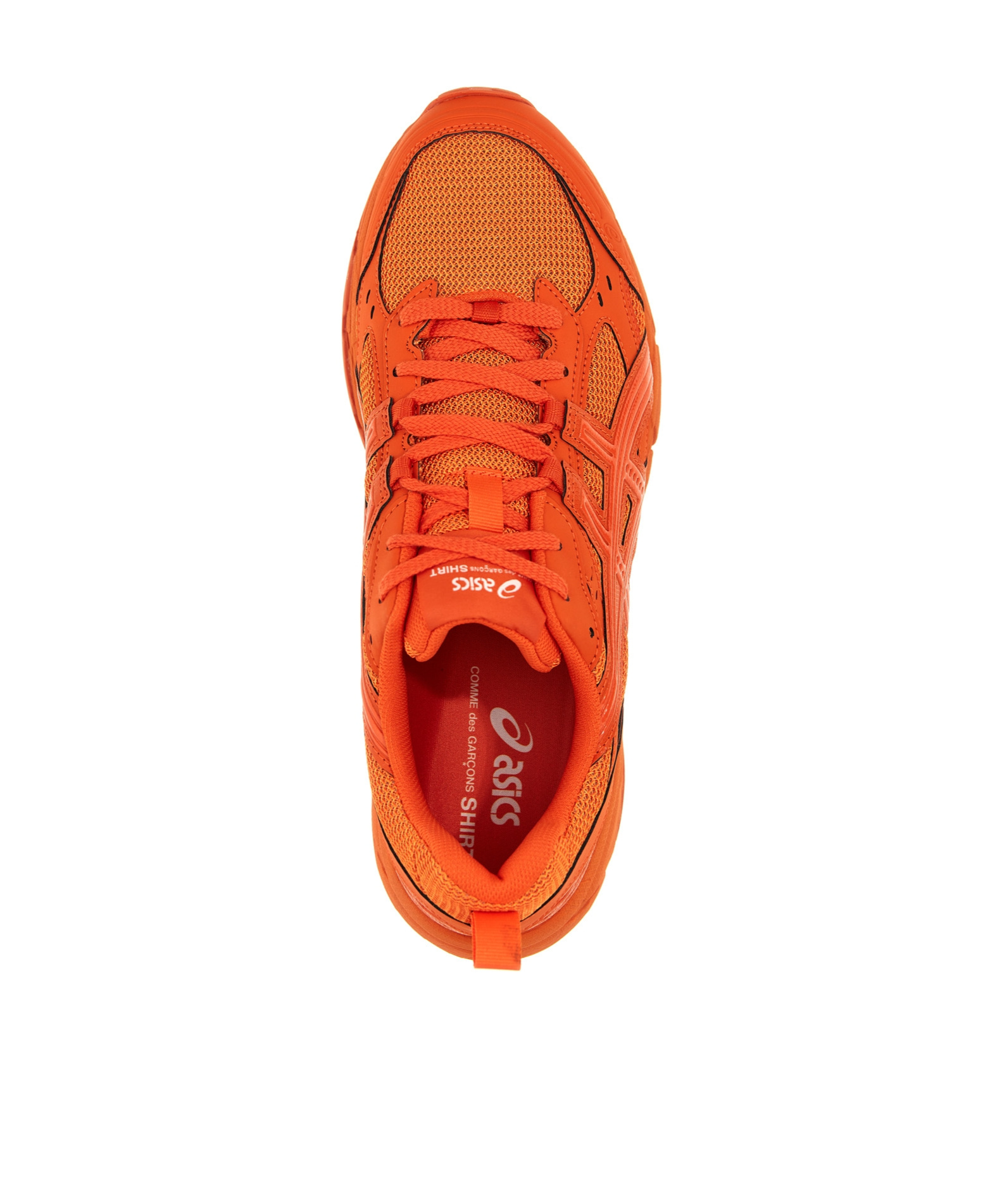 Comme Des Garçons Mesh Panels Sneaker Pull Tab In Orange