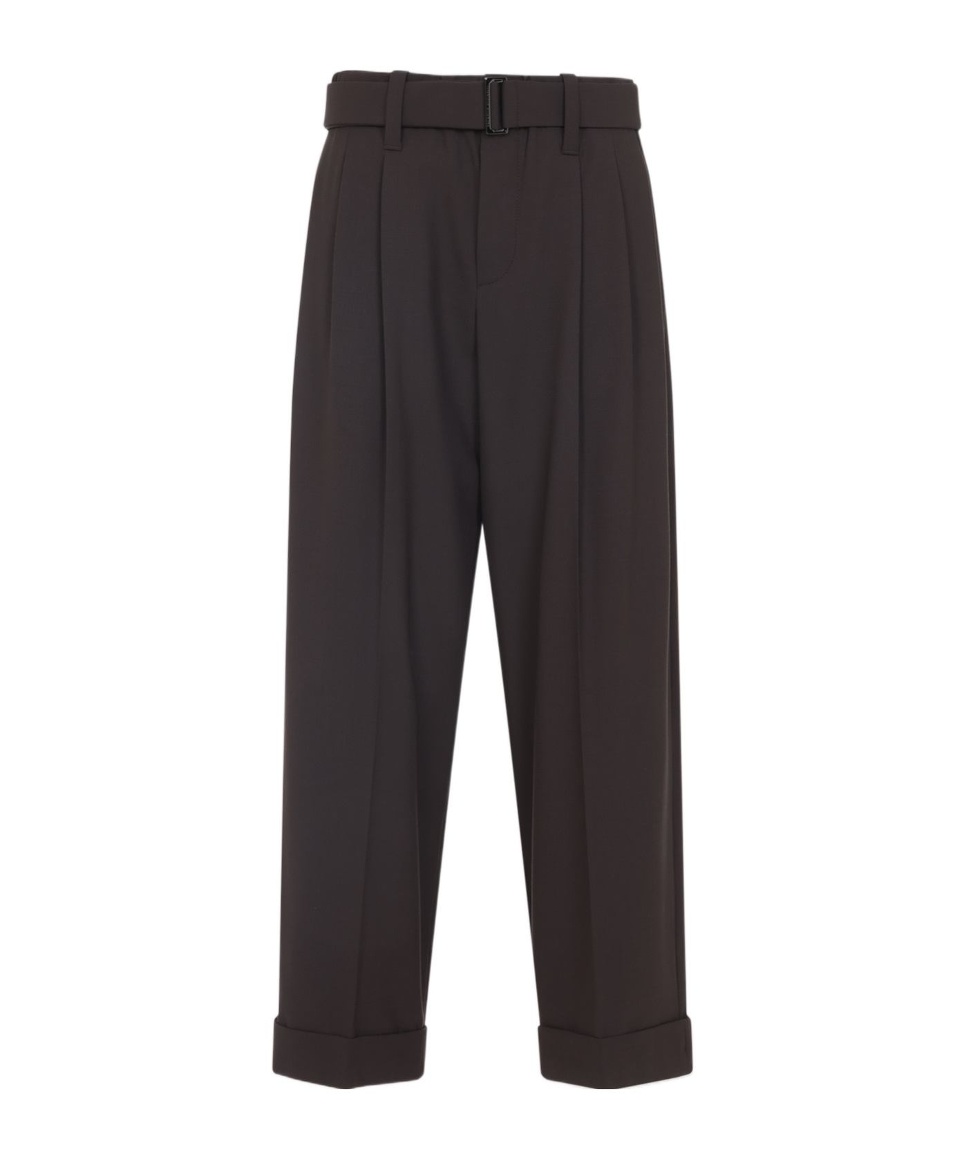 Brunello Cucinelli Belt Loops Slacks In Black