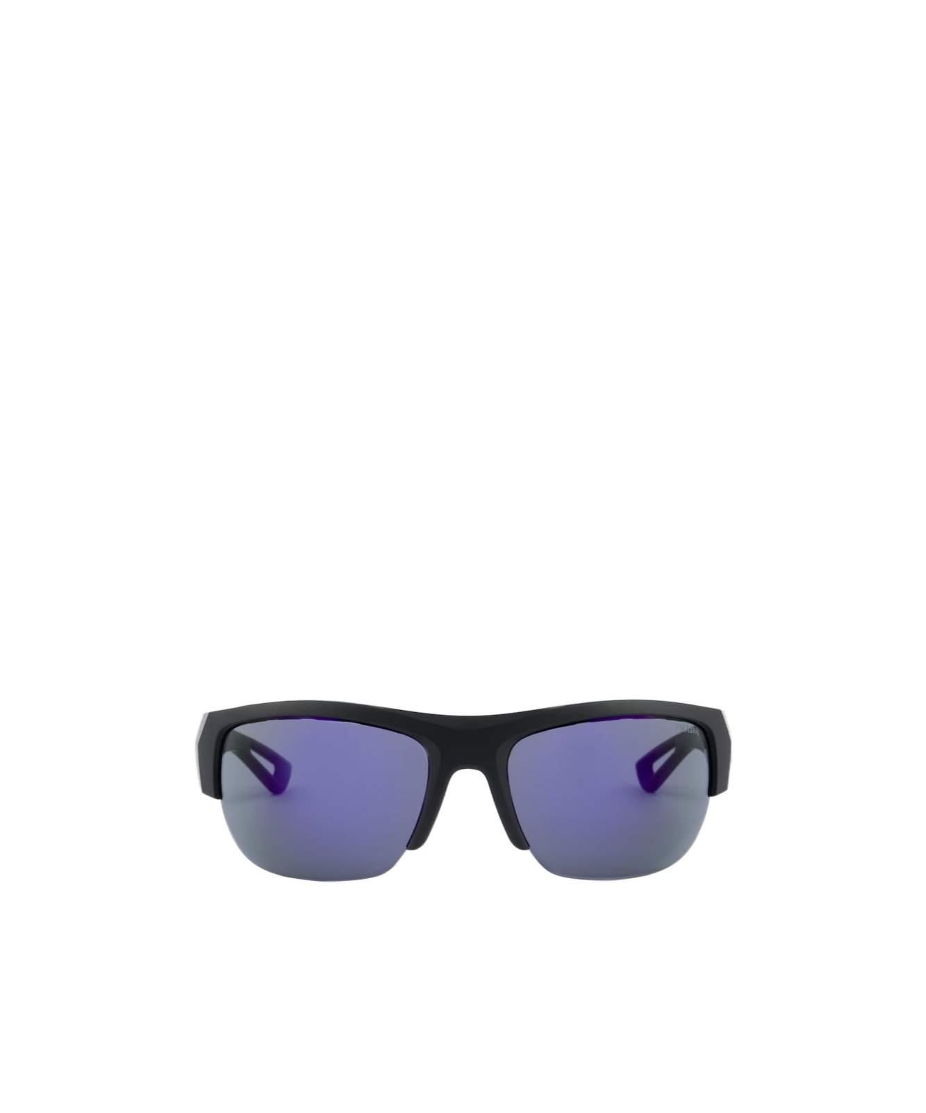 Prada Logo-print Sunglasses In Blue Lenses/purple