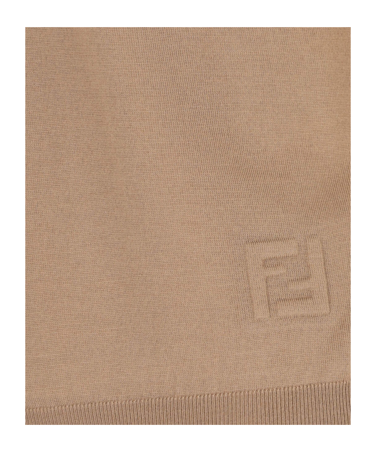Fendi Wool Polo In Nude