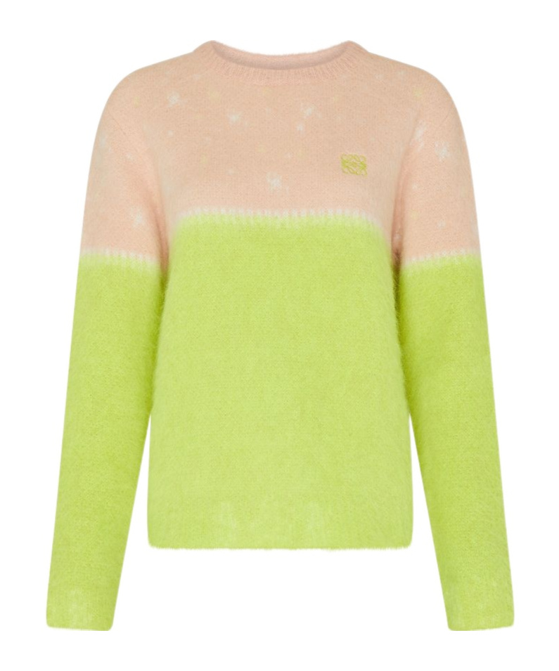 Shop Loewe Long-sleeved Sweater In Green