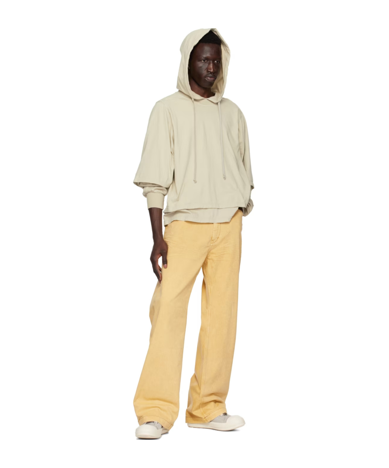 Rick Owens Drkshdw Geth Jeans In Yellow