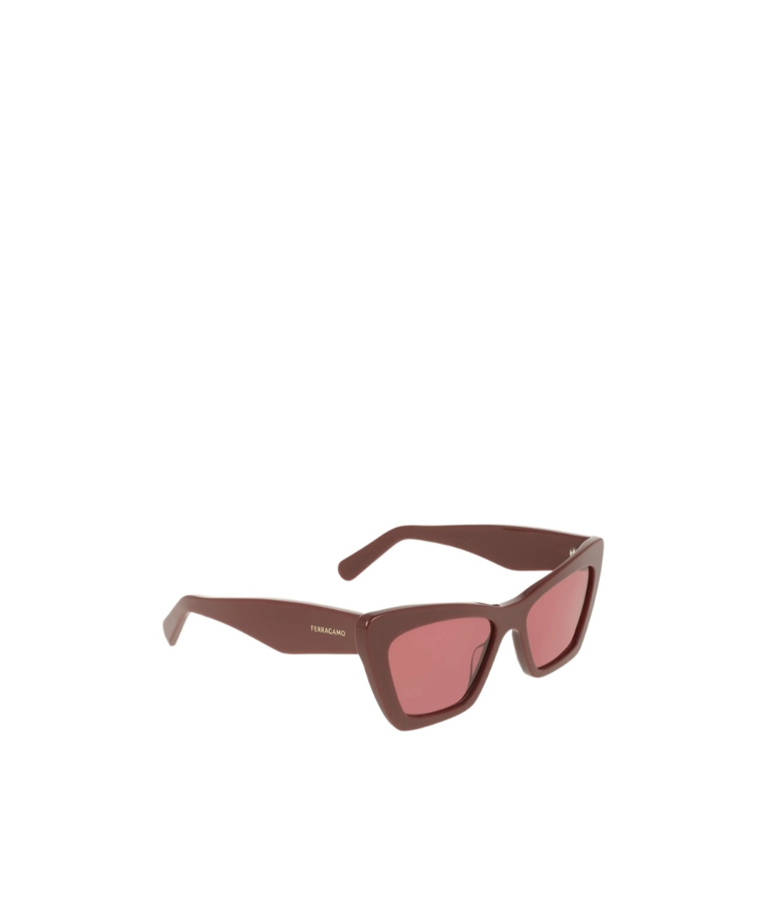 Ferragamo Geometric Frame Sunglasses In Burgundy