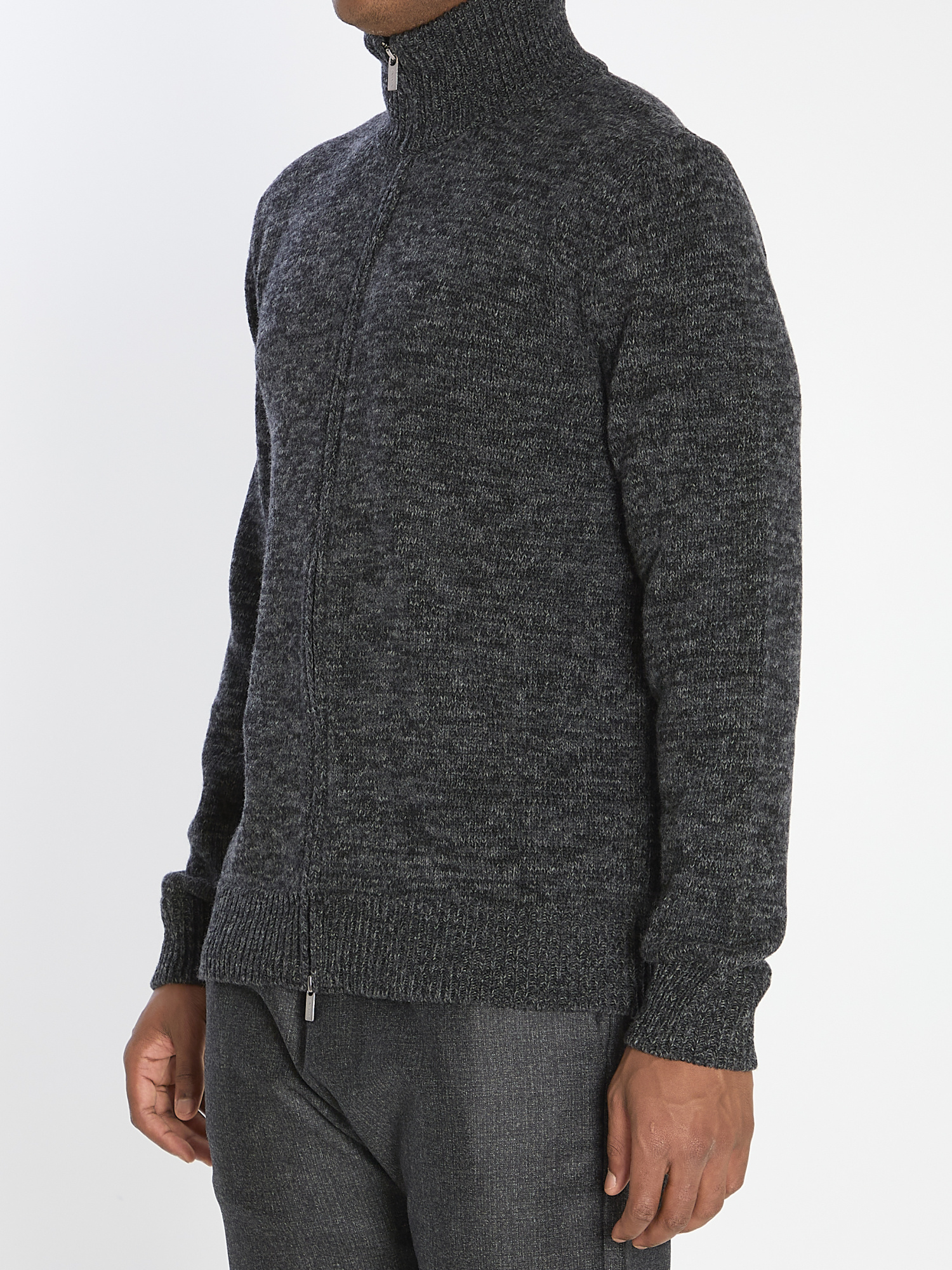 Barena Venezia High Collar Wool Knit Sweater In Black