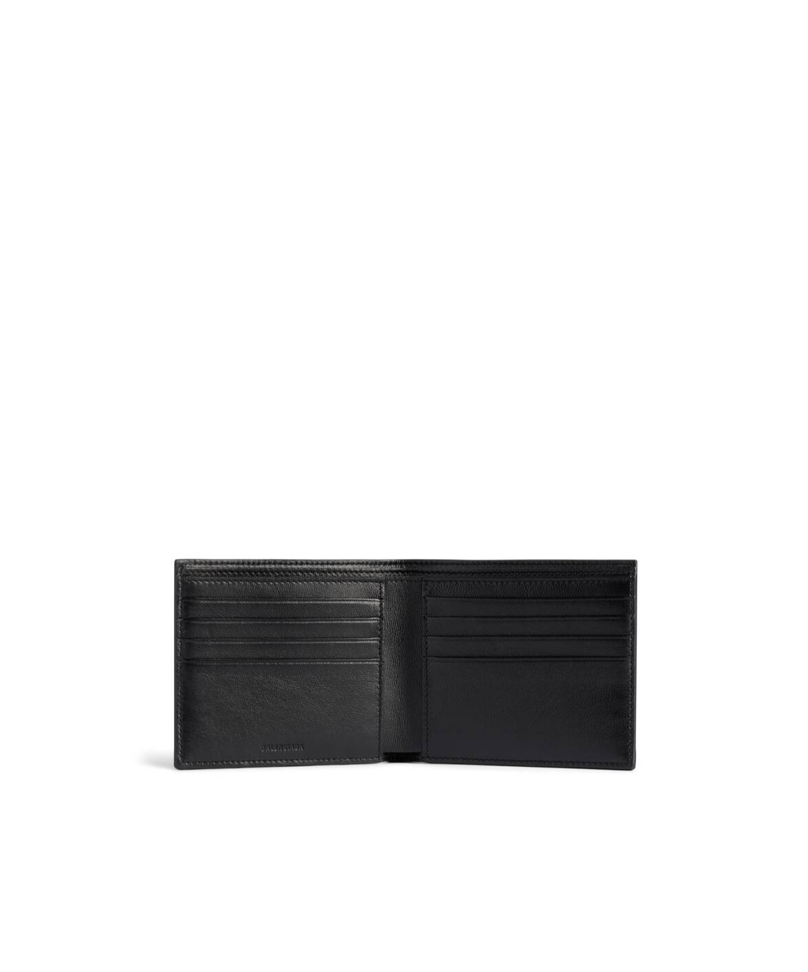 Balenciaga Square Folding Wallet In Black