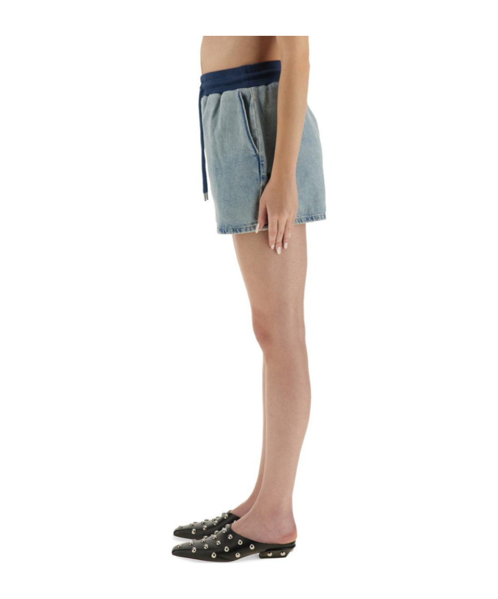 Moschino Jeans Light Denim Shorts In Blue