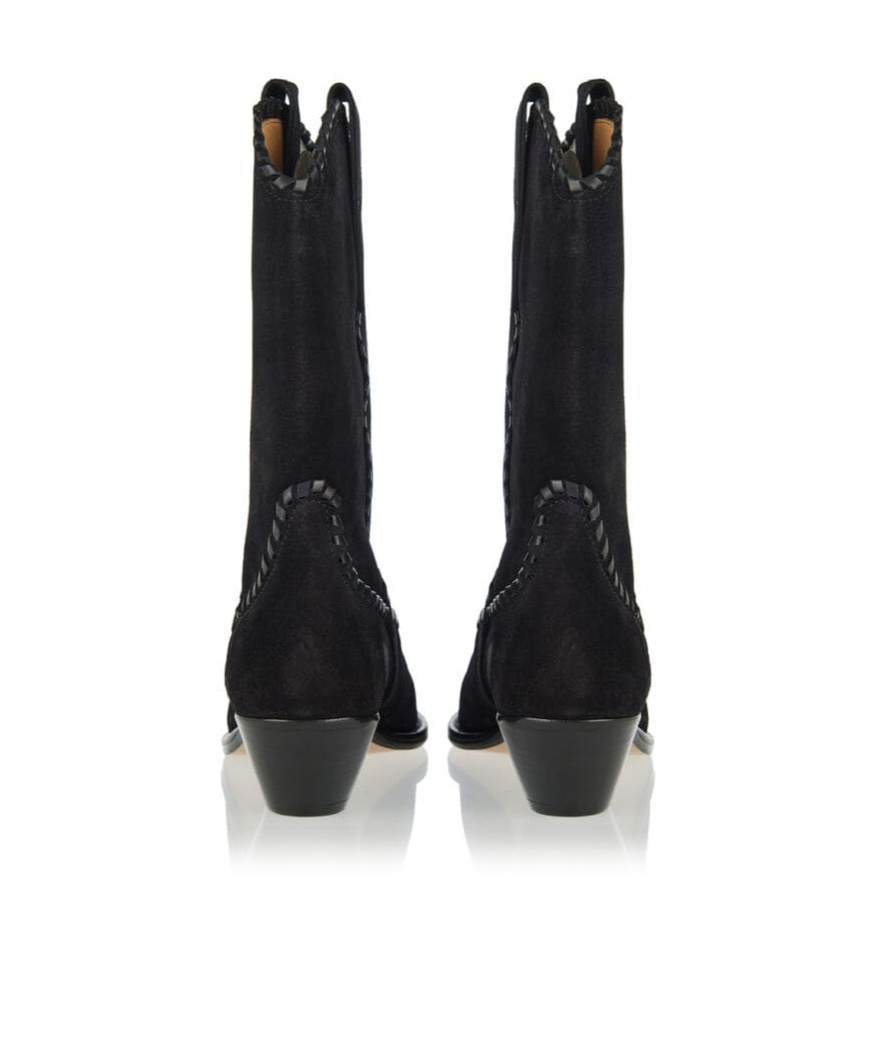 Isabel Marant Duerto Suede Short Boots In Black