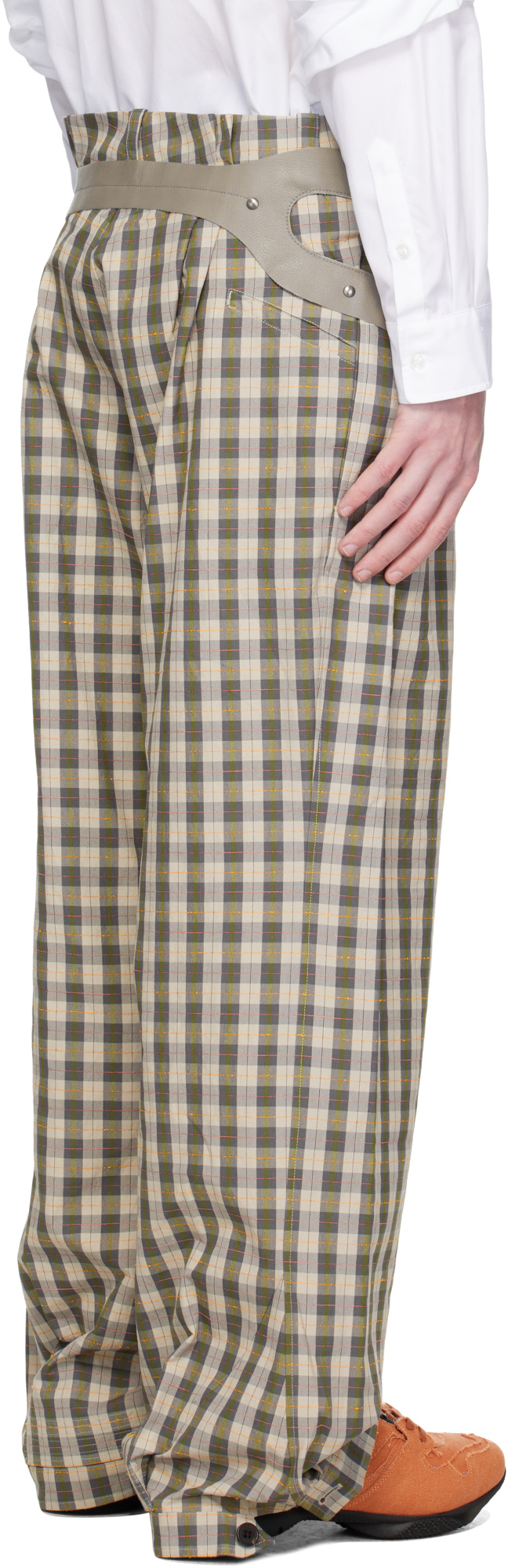 Kiko Kostadinov Striped Casual Pants In Multi