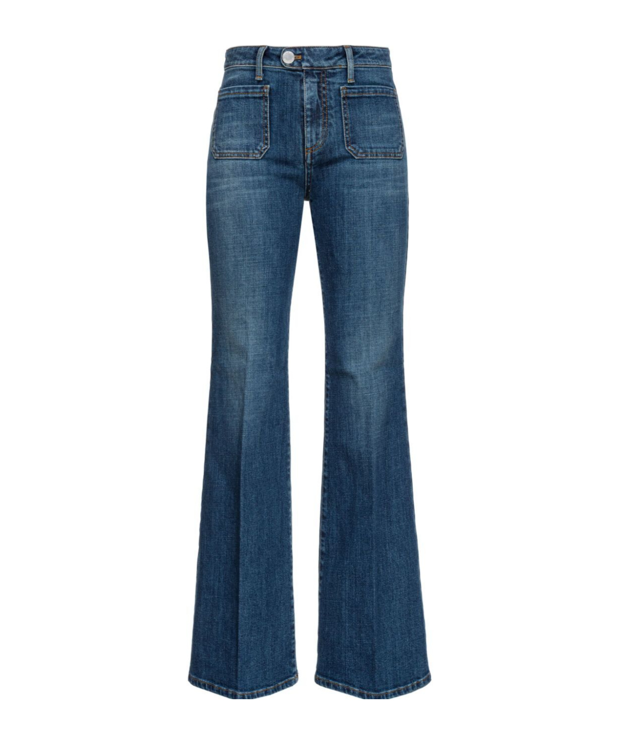 Pinko Fernanda Mid-rise Flared Jeans In Blue