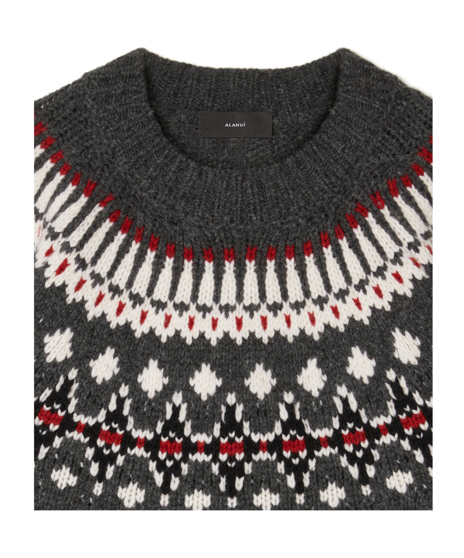 Alanui Sweet Winter Wool Crewneck Jumper In Gray