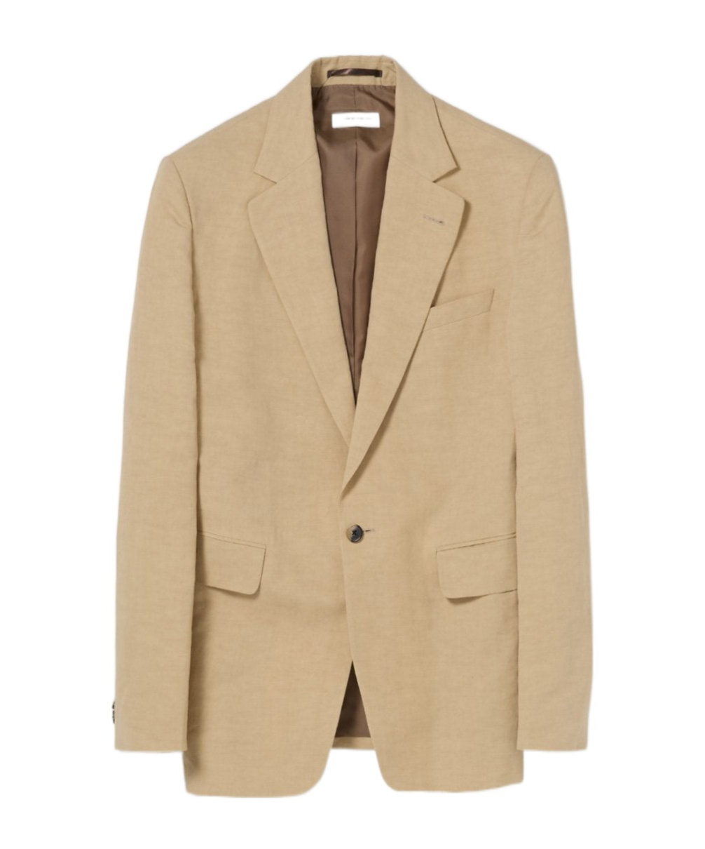 Dries Van Noten Long-sleeved Suit Coat In Nude