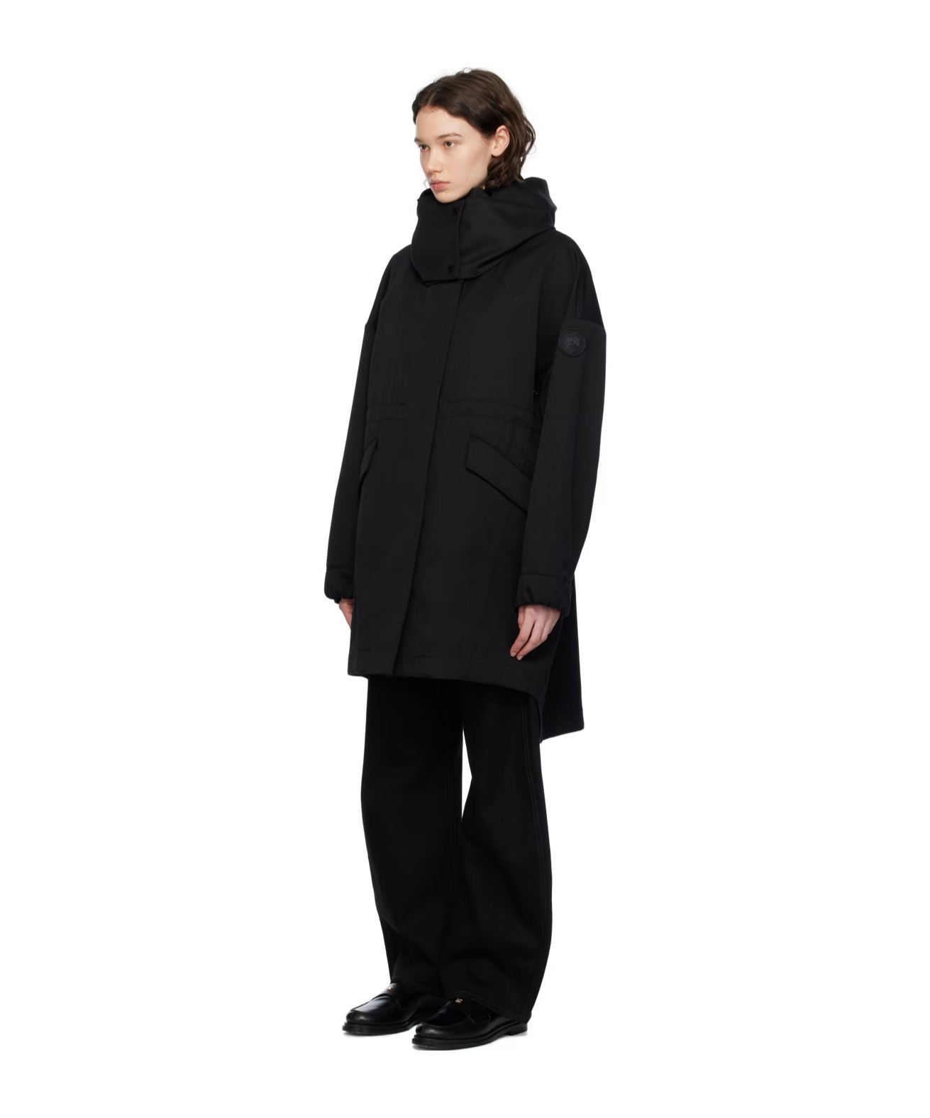 Canada Goose Olivine Parker Long-sleeved Coat In Black