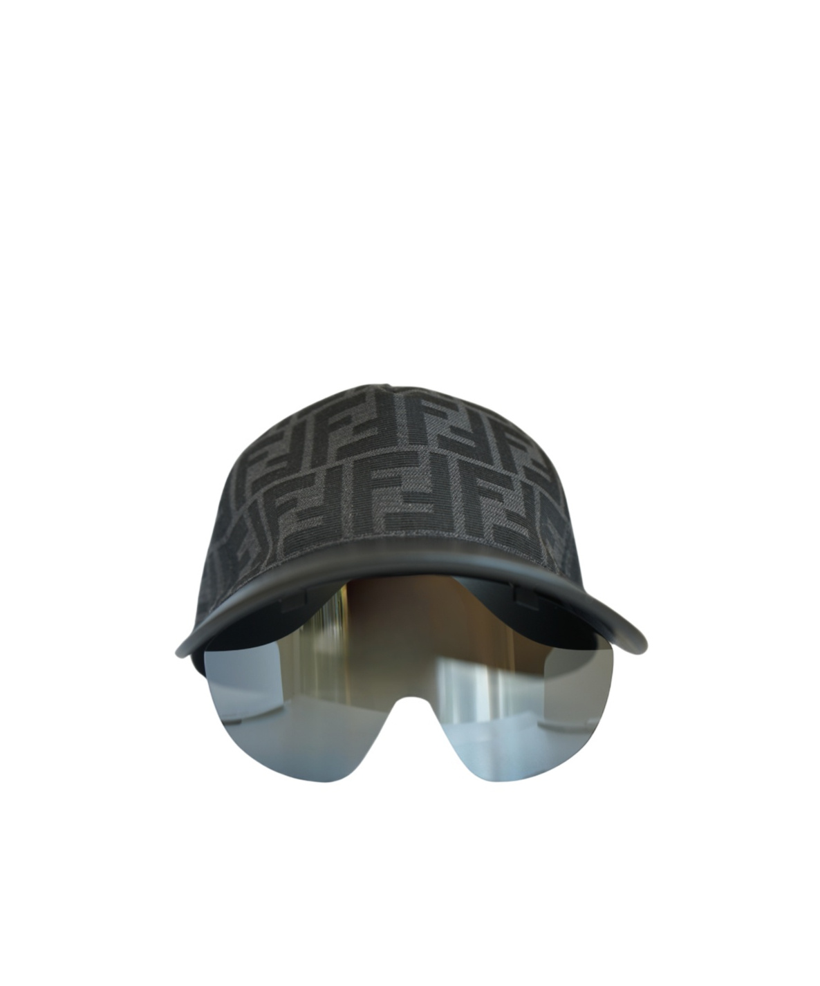 Fendi Eyewear Cap Shield Frame Sunglasses In Black