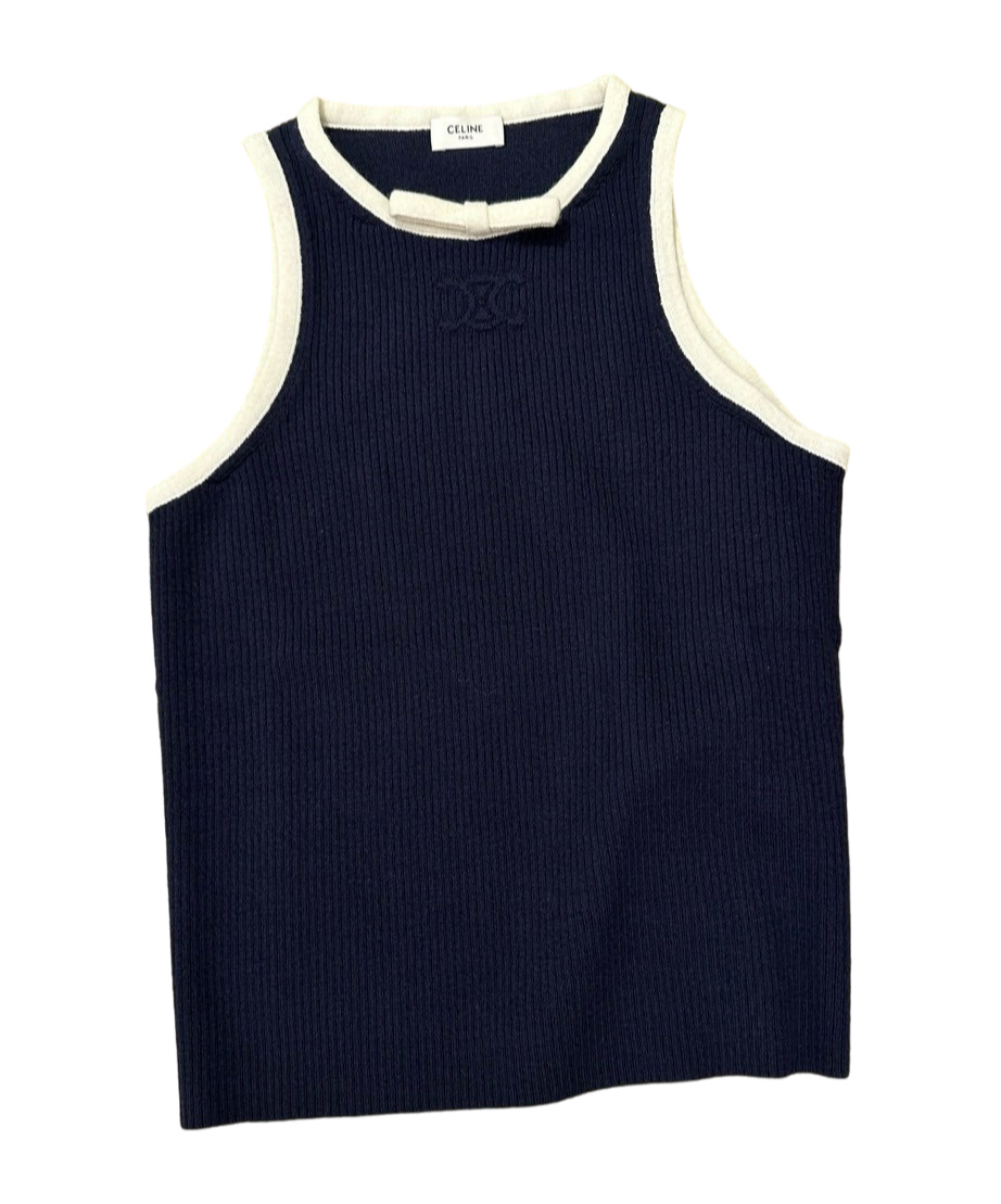 Celine Sleeveless Vest In Black