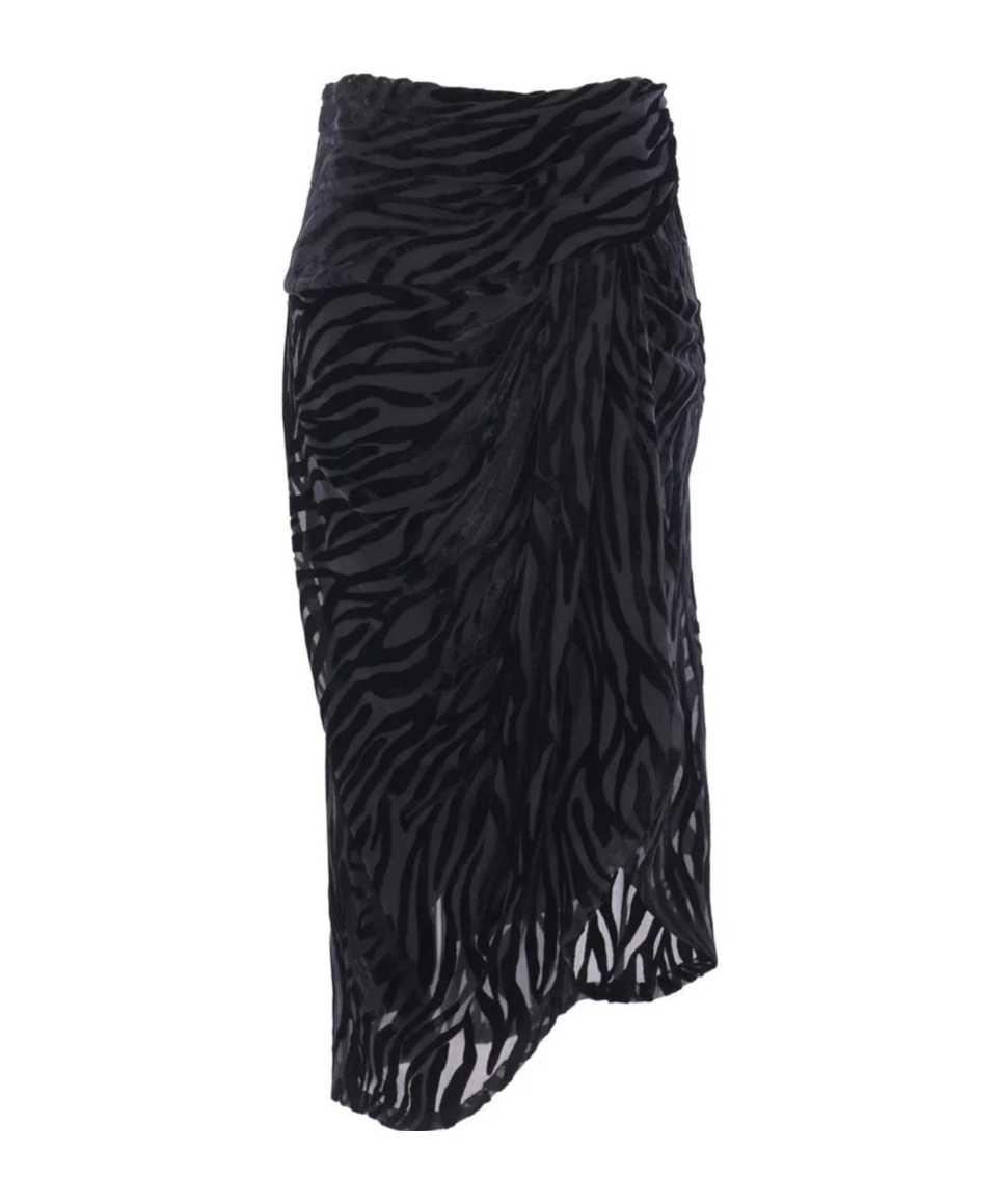 Isabel Marant Asymmetric Hem Cristie Skirt In Black
