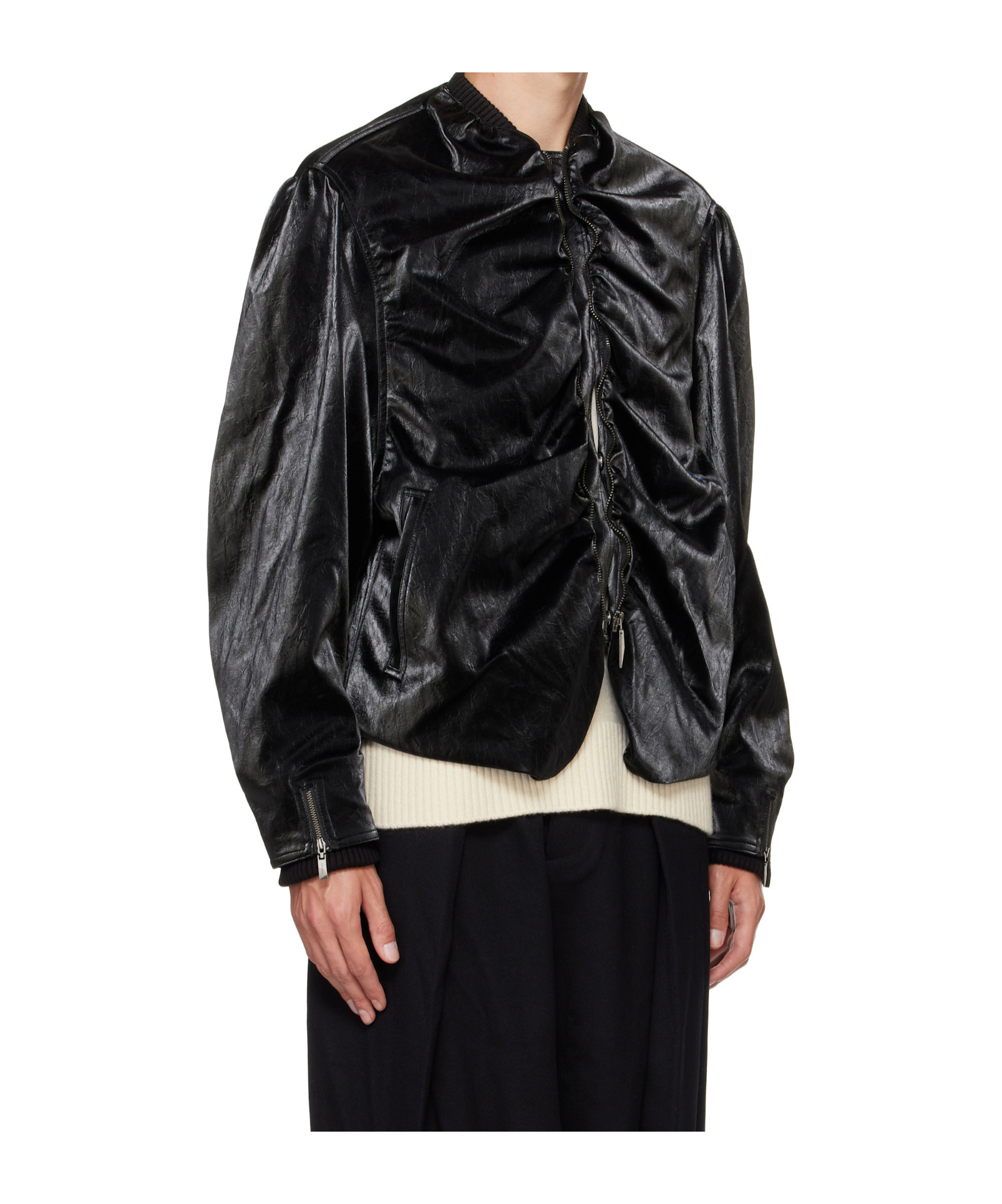 ADER ERROR LONG-SLEEVED LEATHER JACKET