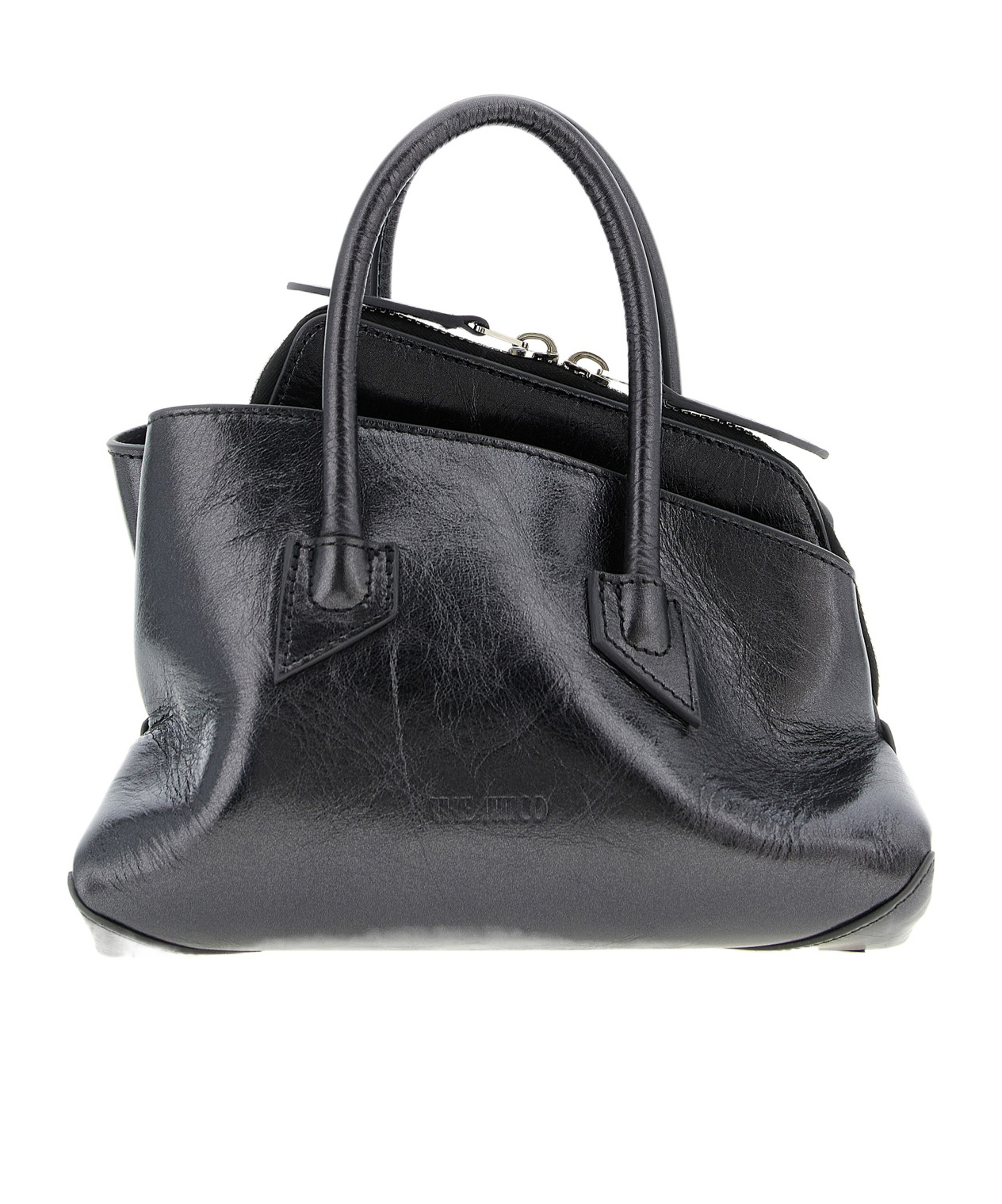 Attico 'la Passeggiata Mini' Handbag In Gray