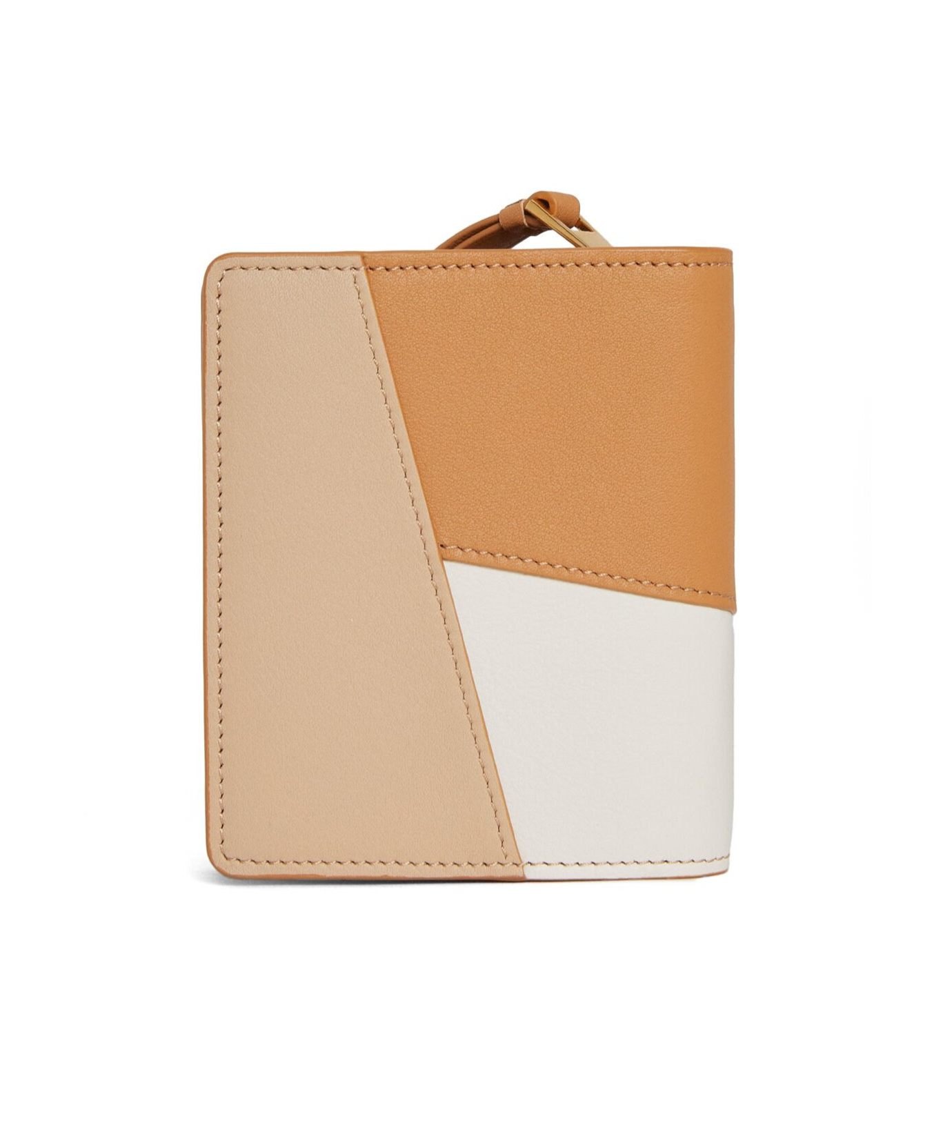 Loewe Puzzle Compact Zipper Wallet In Nude