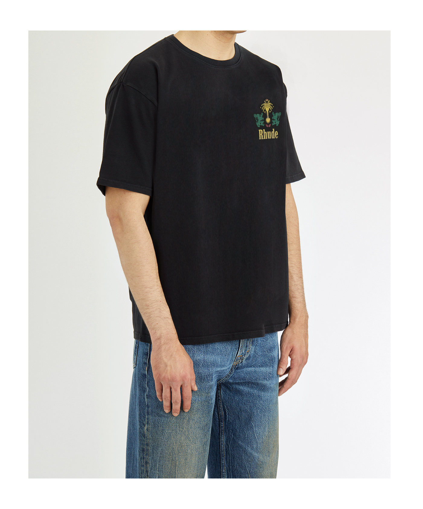 Rhude Tobacco Logo-print Cotton-jersey T-shirt