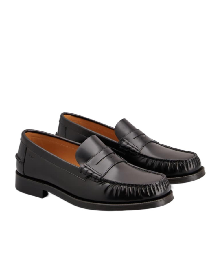 Tod's Round Head Loafer Shoes In Black