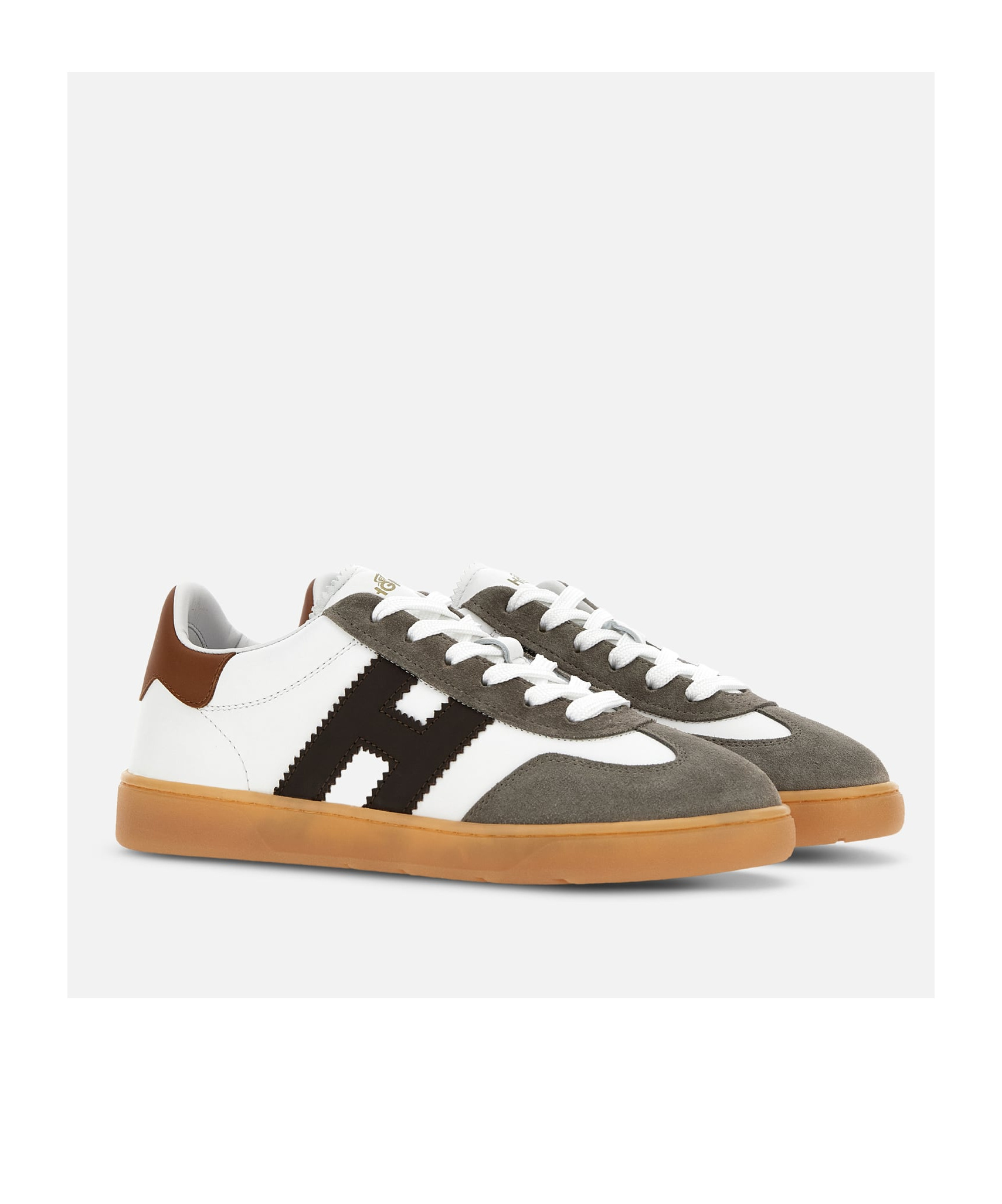 Hogan Cool Lace-up Leather Sneakers In Multicolor