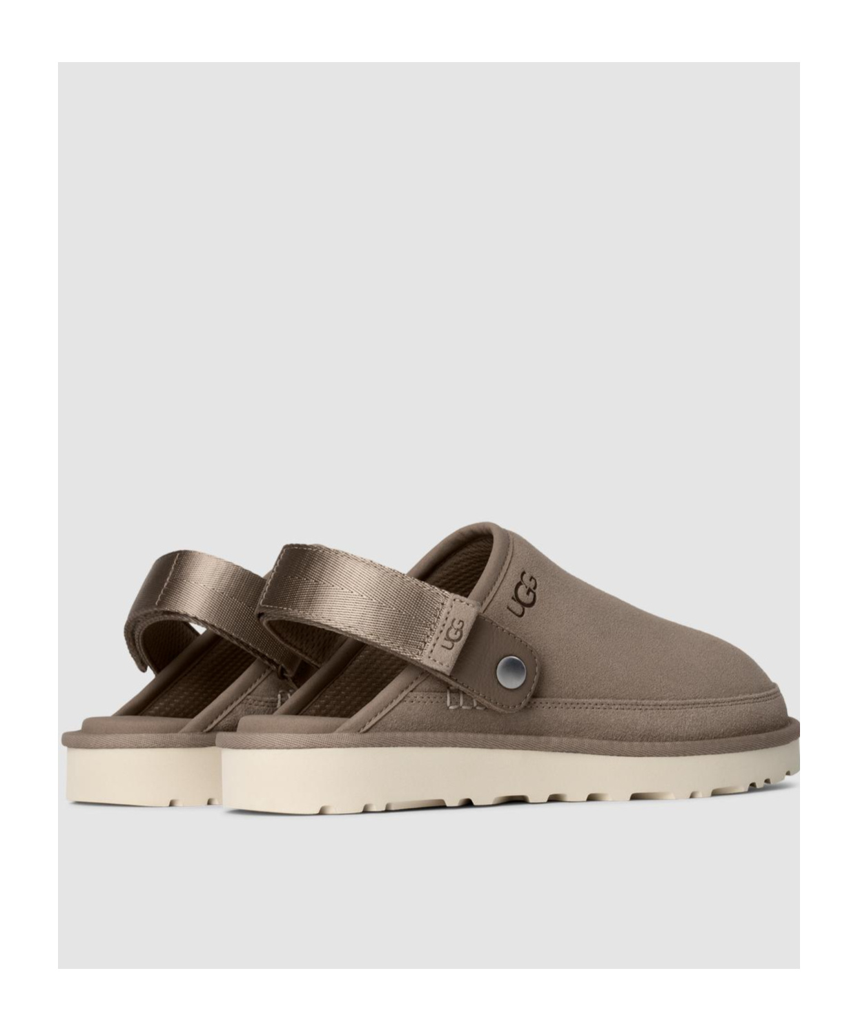 Shop Ugg Round-headed Sandals In Gray