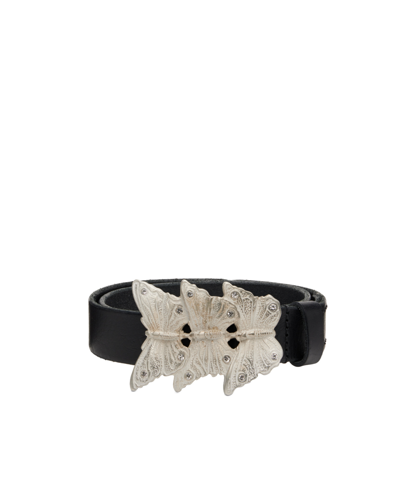 Our Legacy Butterfly-buckle Leather Belt In Black