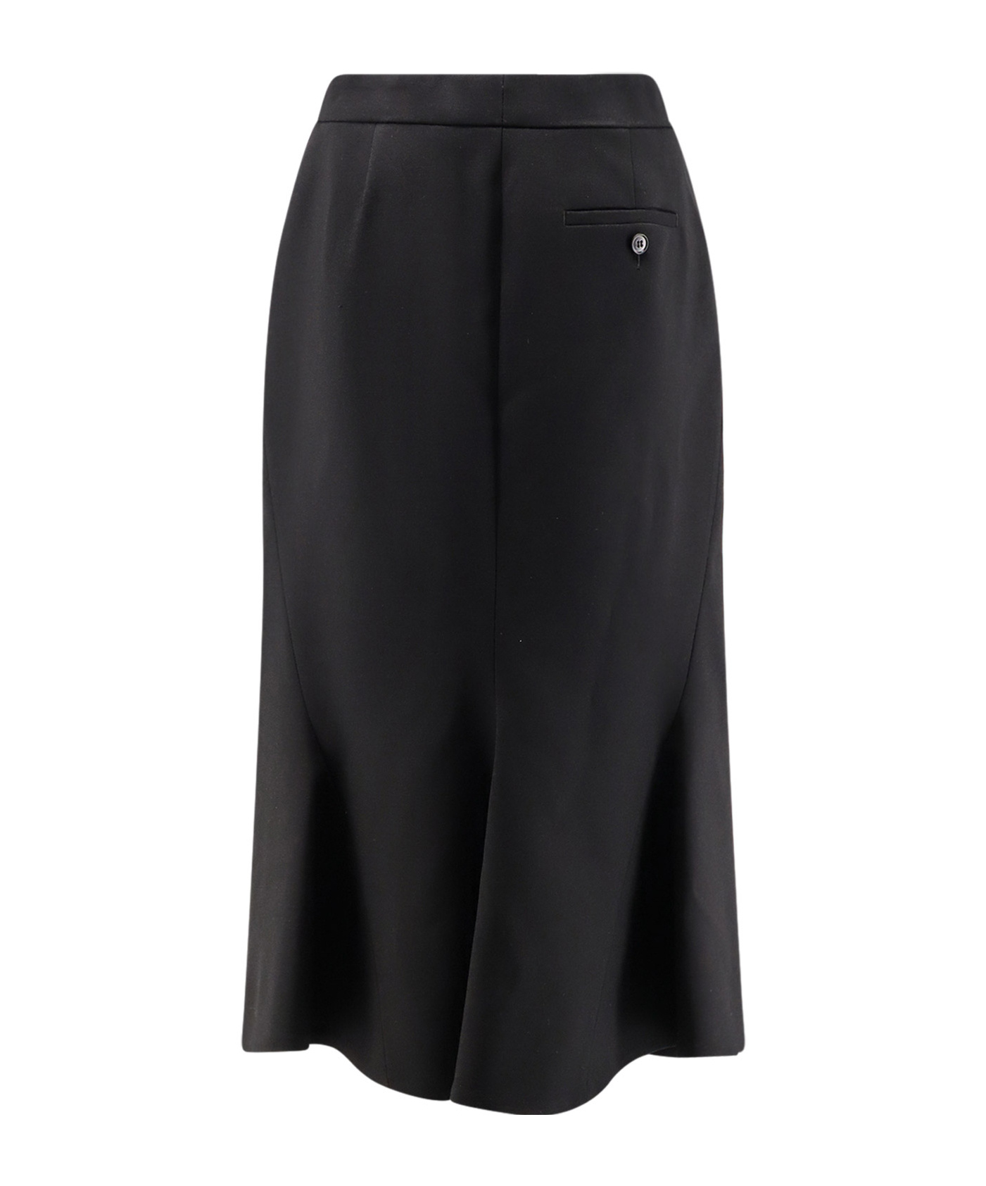 Alexander Mcqueen Slit Skirt In Black