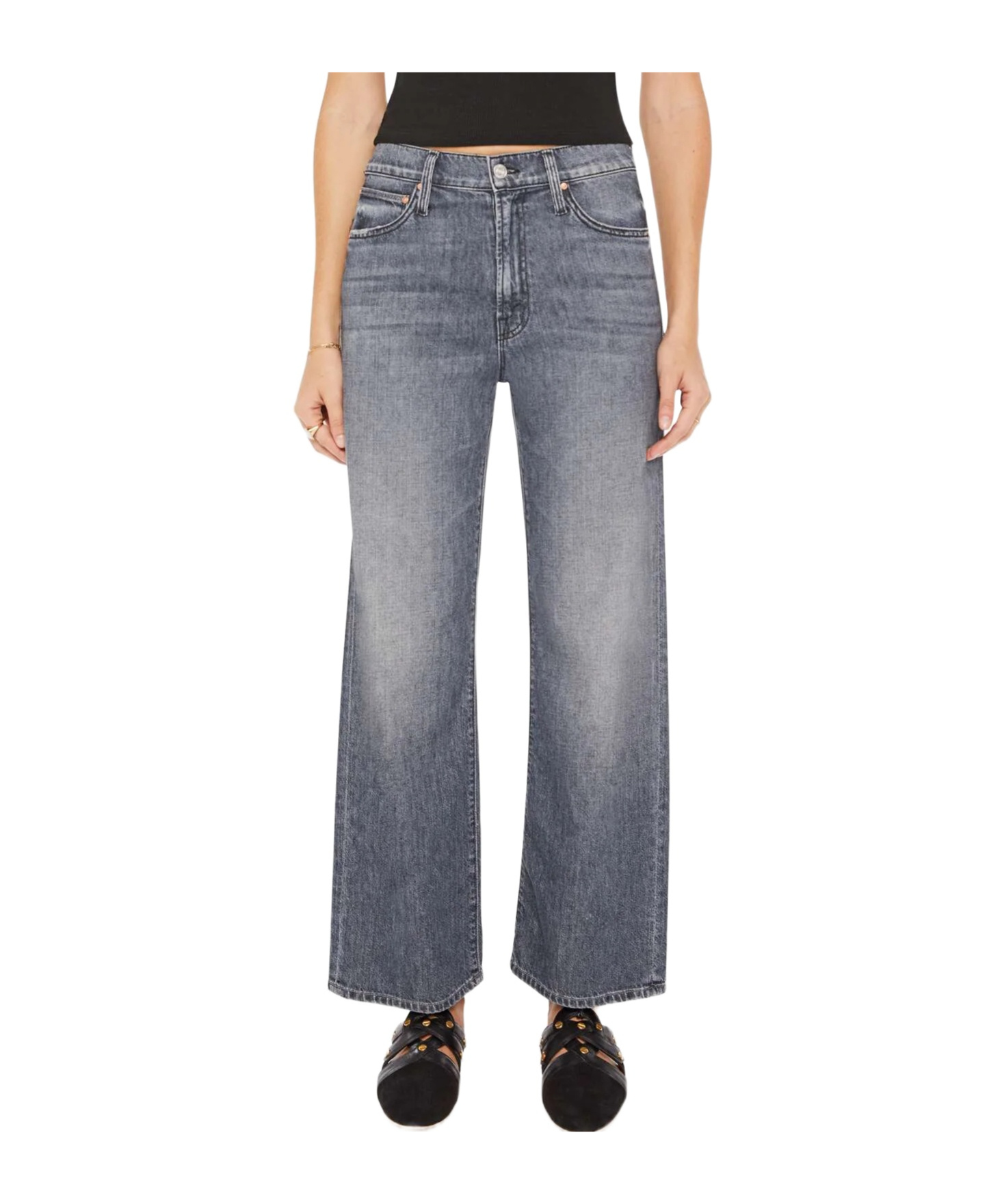 Mother The Dodger Low-rise Straight-leg Jeans In Gray