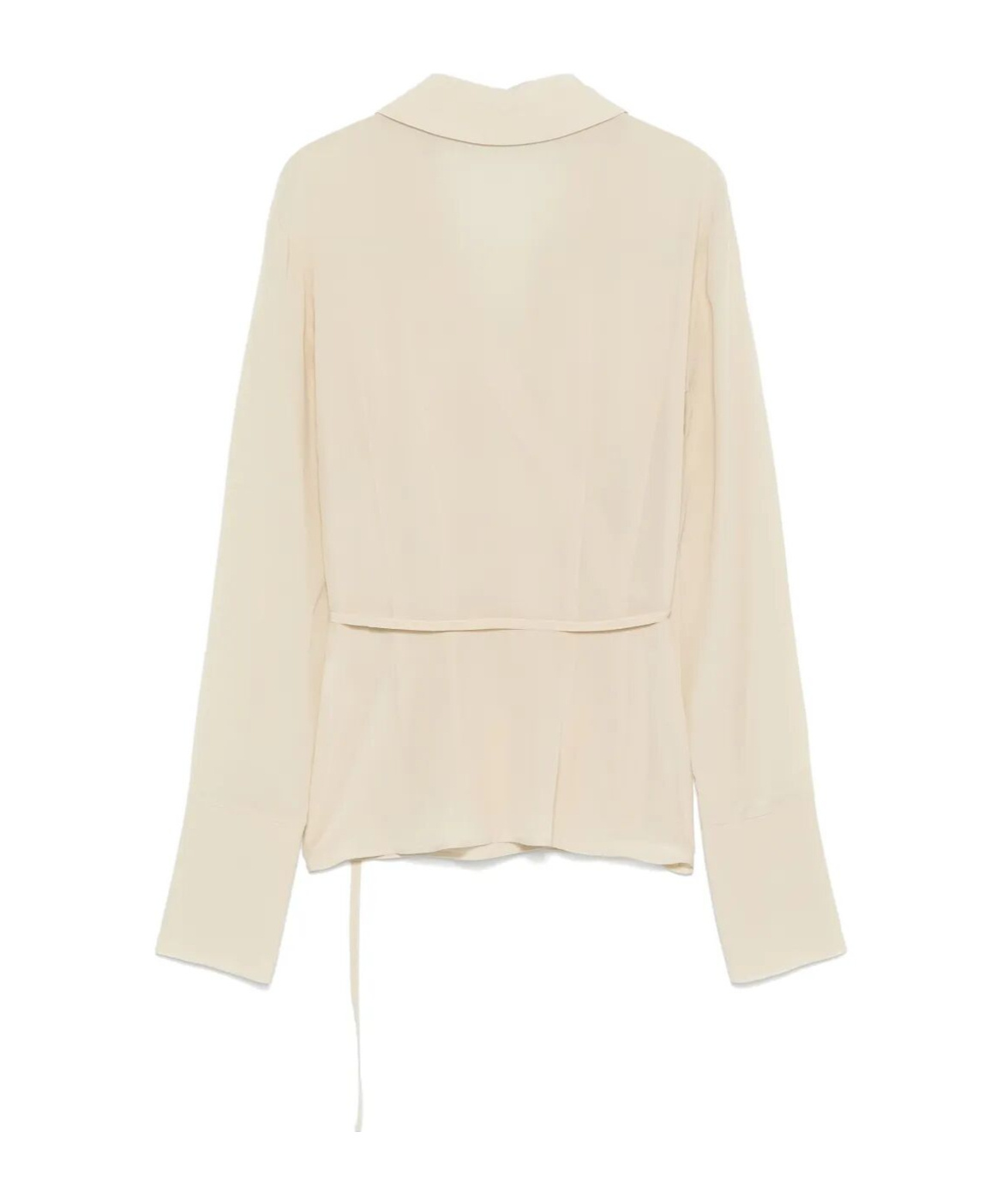 Patrizia Pepe Wrap Blouse In Nude