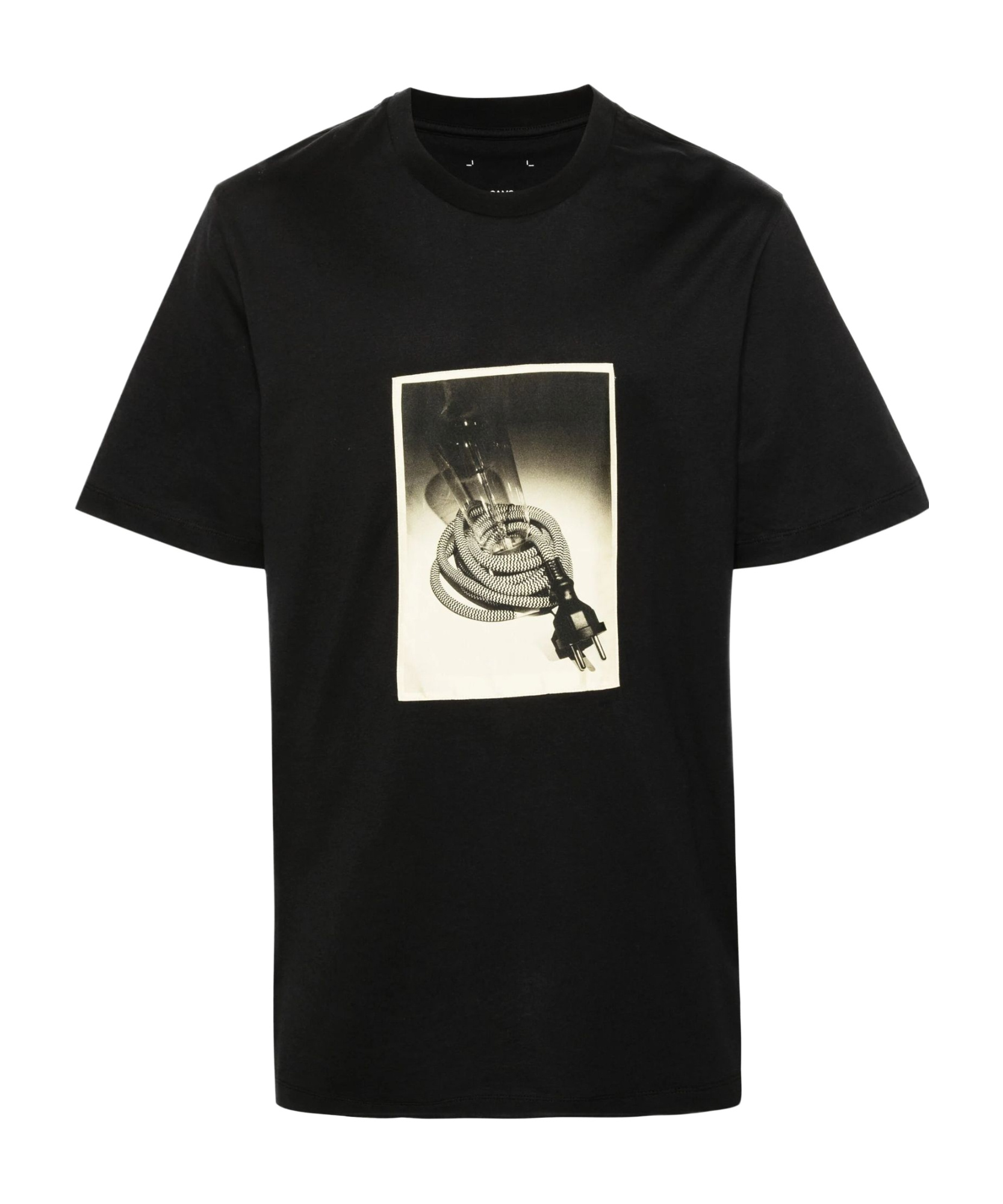 Oamc Photograph-print Cotton T-shirt In Black