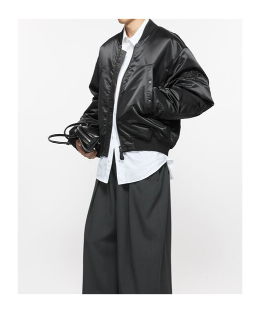 Shop Acne Studios Down Bomber Jacket In Black