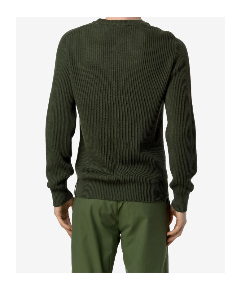 K-way Long-sleeved Knitted Sweater In Black