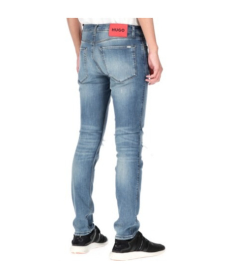 Hugo Boss Ripped Low-rise Skinny Jeans In White
