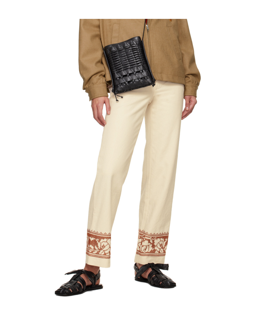 HEREU HEREU INTERWOVEN KNOTTED T-BAR SANDALS