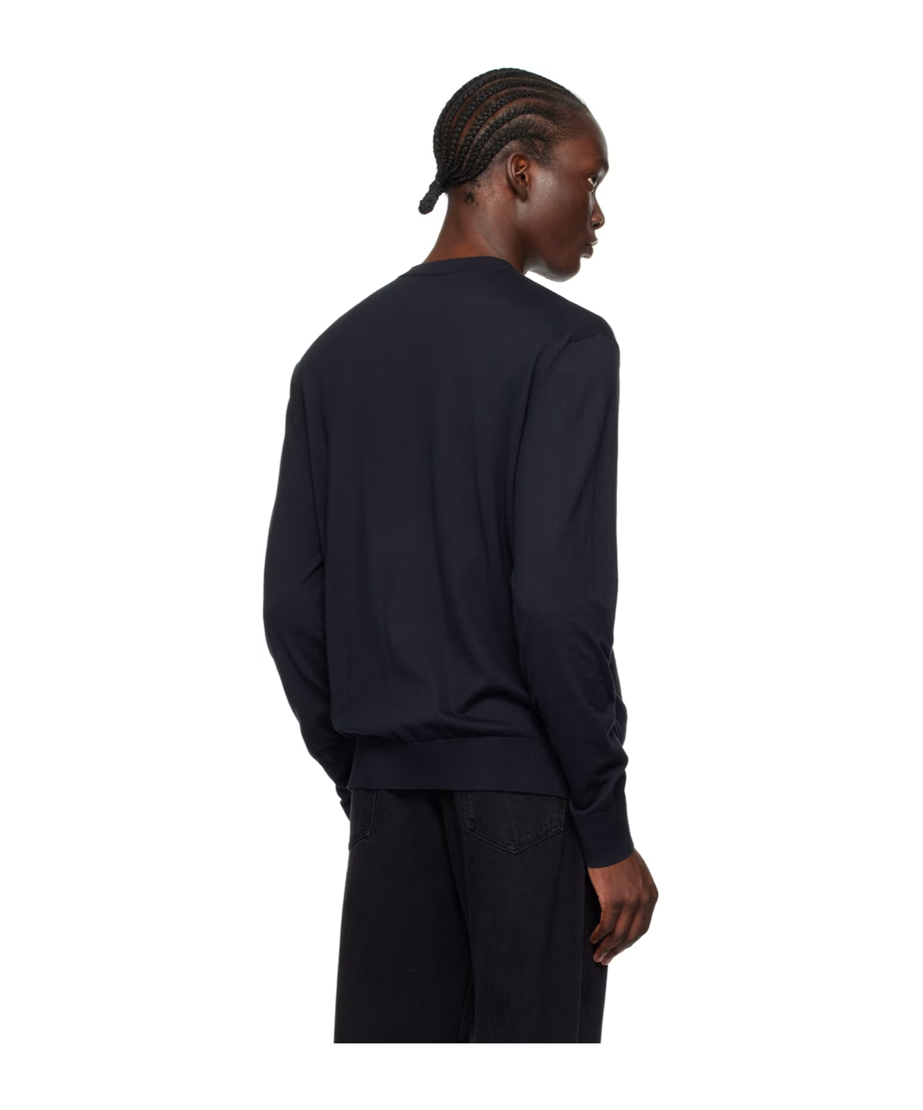 The Row Breno Knitted Sweater In Black