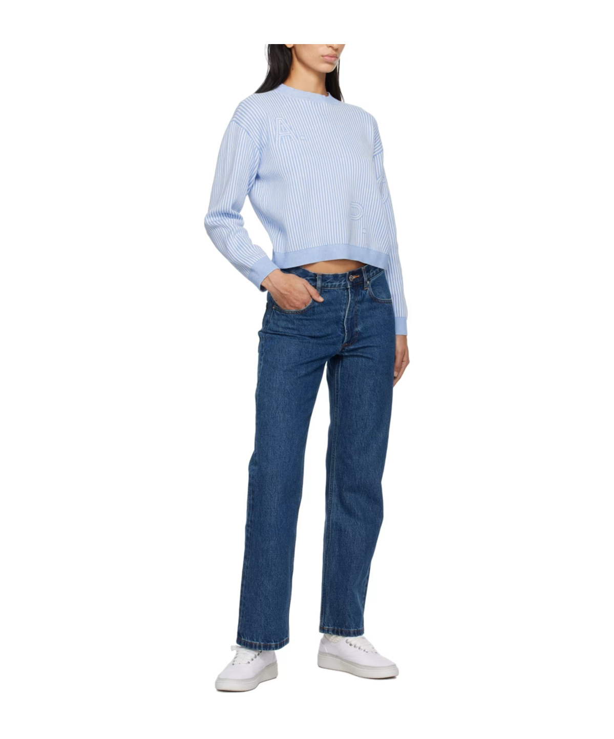 Apc Blue Daisy Sweater In Blue