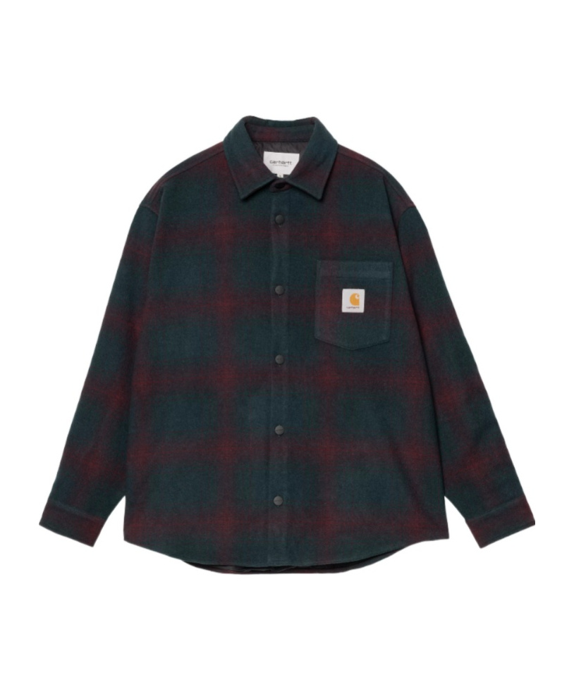 Carhartt Long Sleeve Plaid Shirt With Chest Pocket In Blue