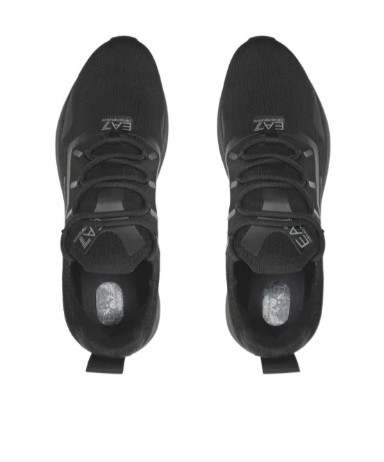 Ea7 Eagle Logo Low-top Sneakers In Black