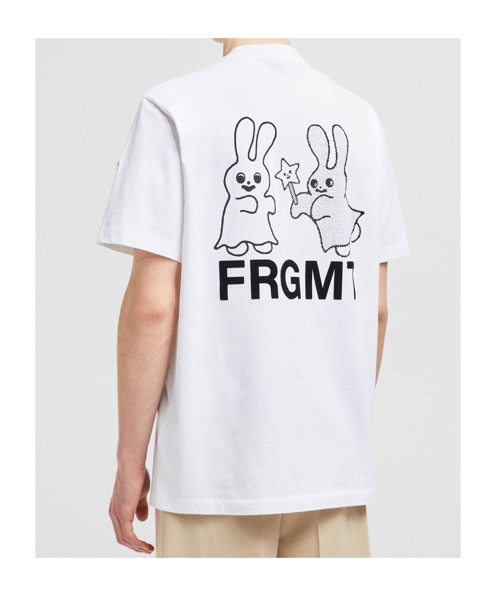 Moncler X Frgmt Logo Cartoon T-shirt In White