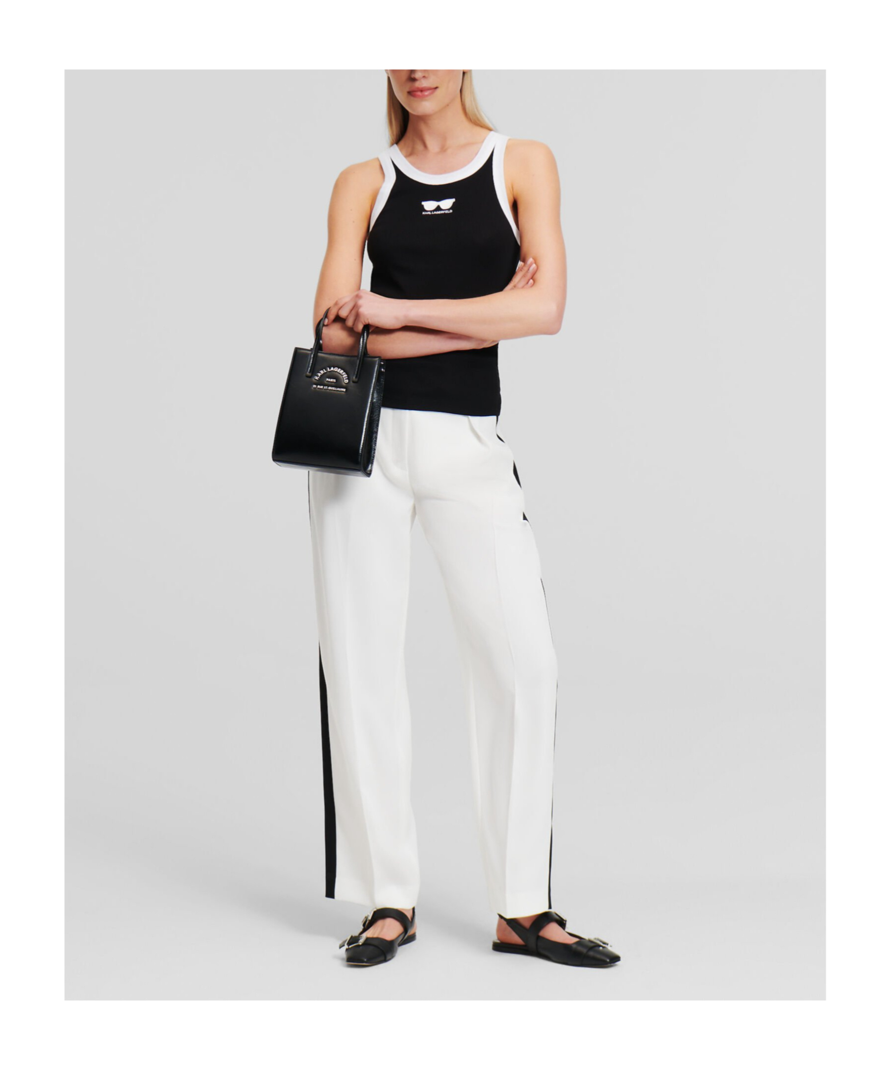 Karl Lagerfeld Sunglasses Tank Top In Black