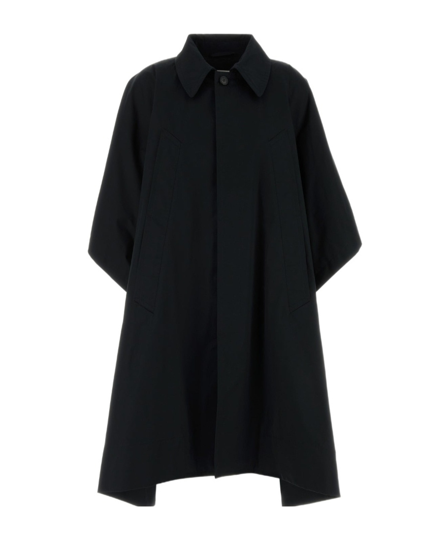 Mm6 Maison Margiela Long-sleeved Coat In Black